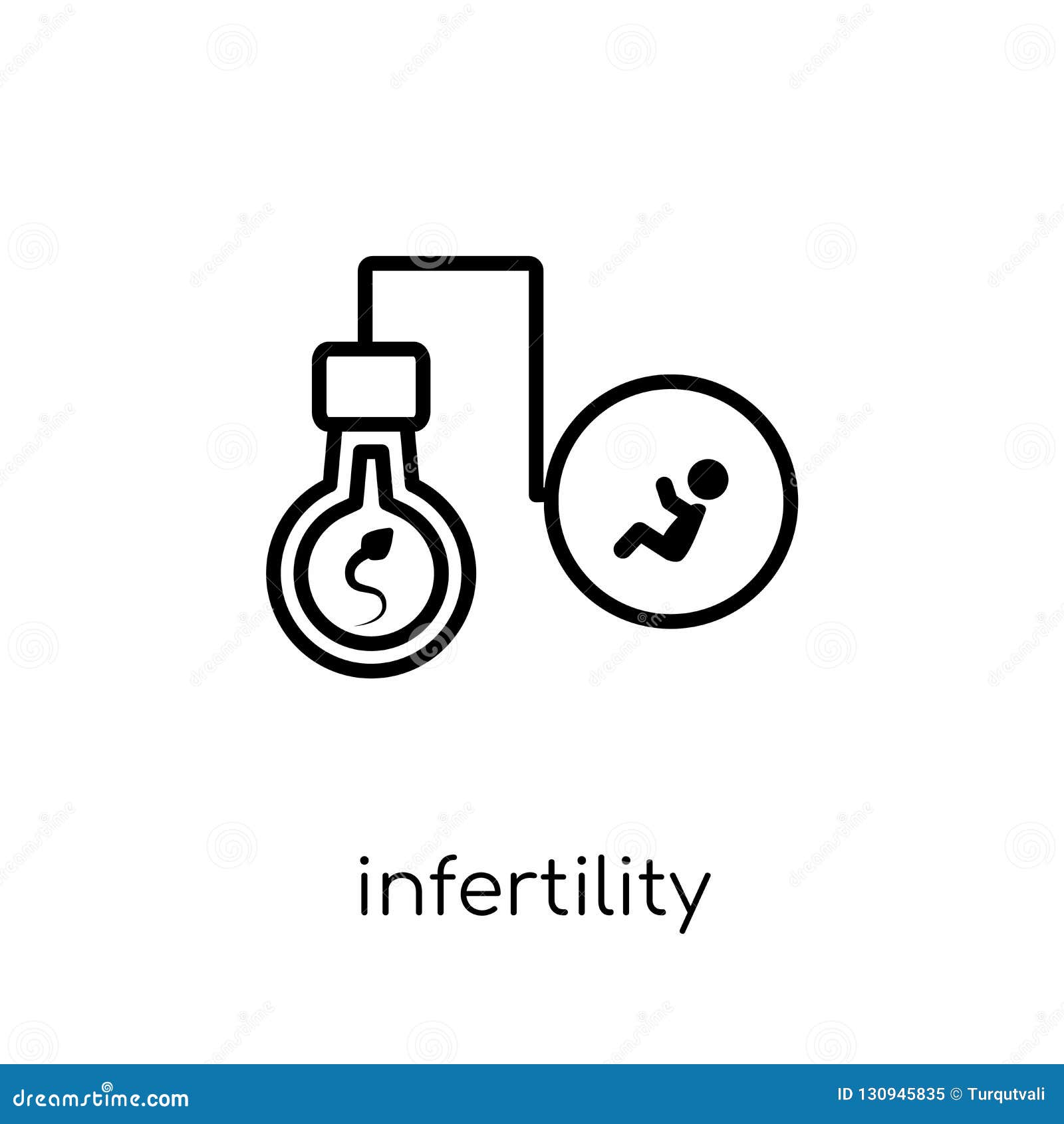 infertility icon. trendy modern flat linear  infertility i