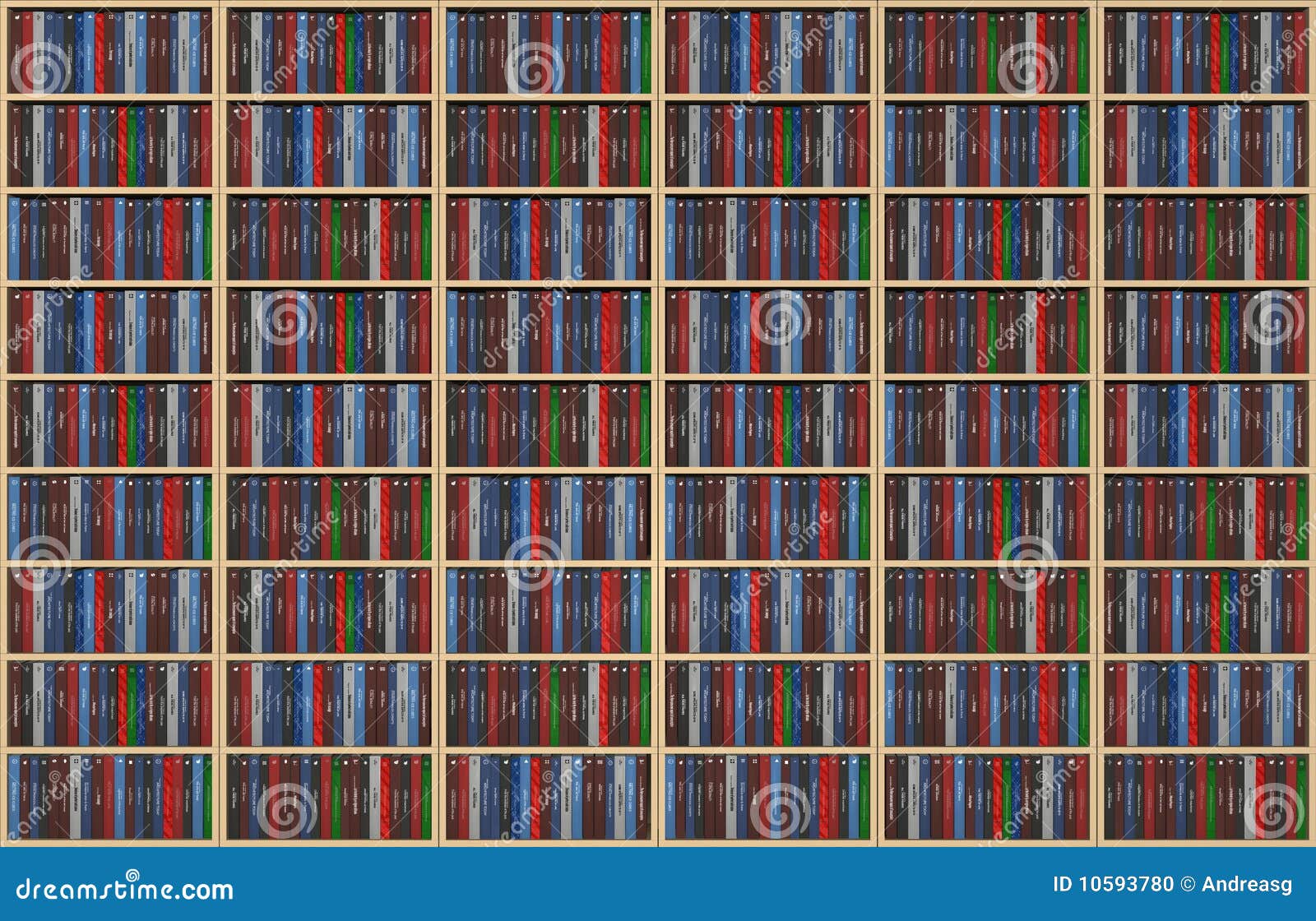 Infinite Books On Bookshelf Stock Photo Image 10593780