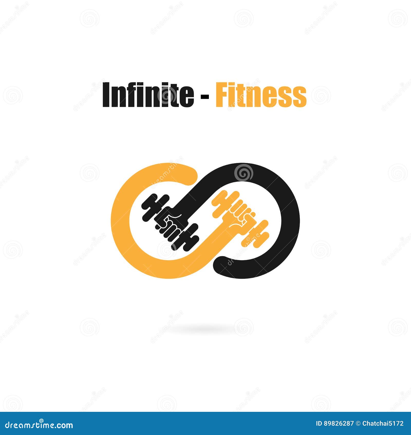 infinite sign and dumbbell icon.infinit,fitness and gym logo.healthcare,sport,medical and science .healthy lifestyle 