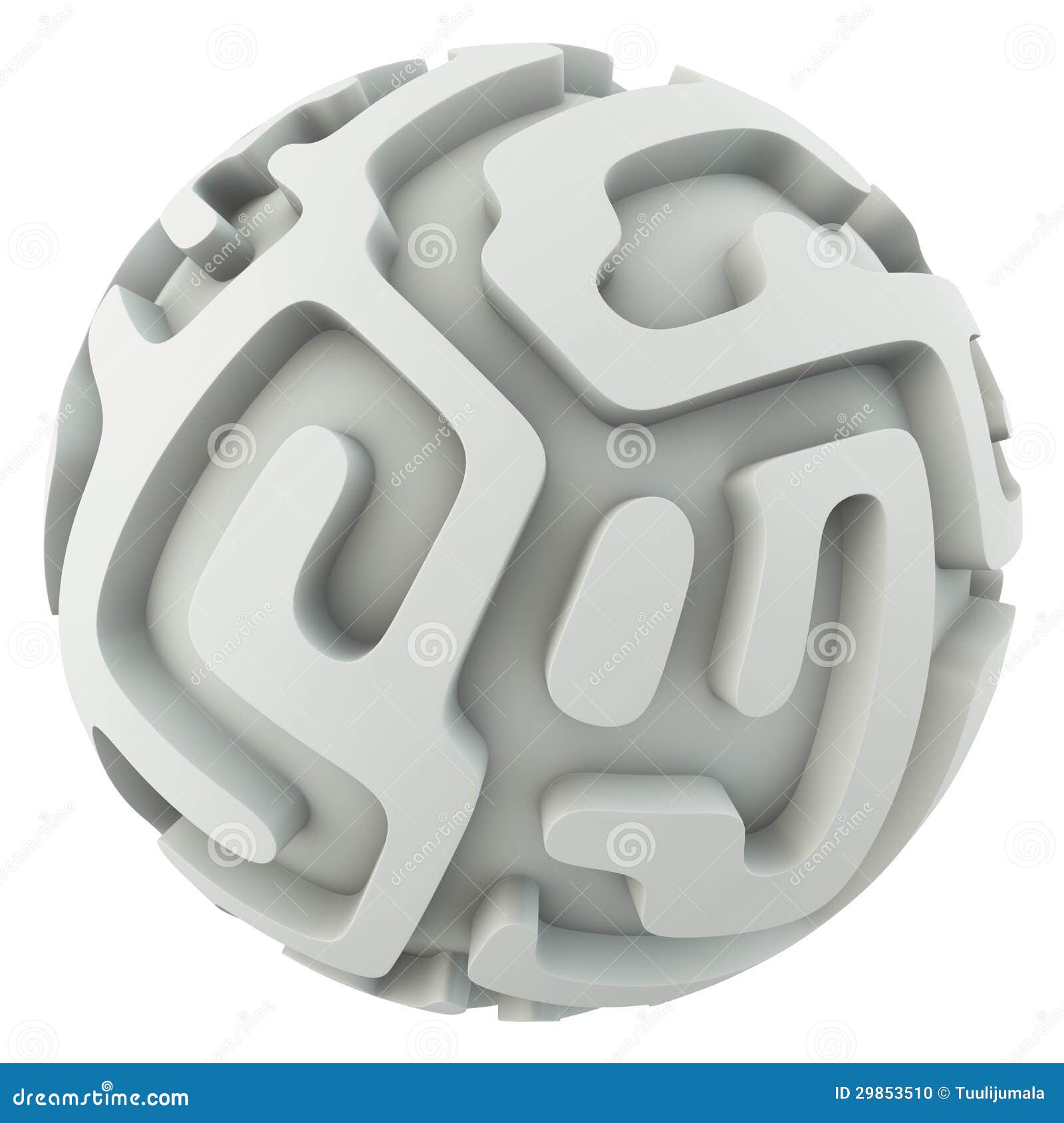 Infinite sphere maze stock illustration. Illustration of infinite