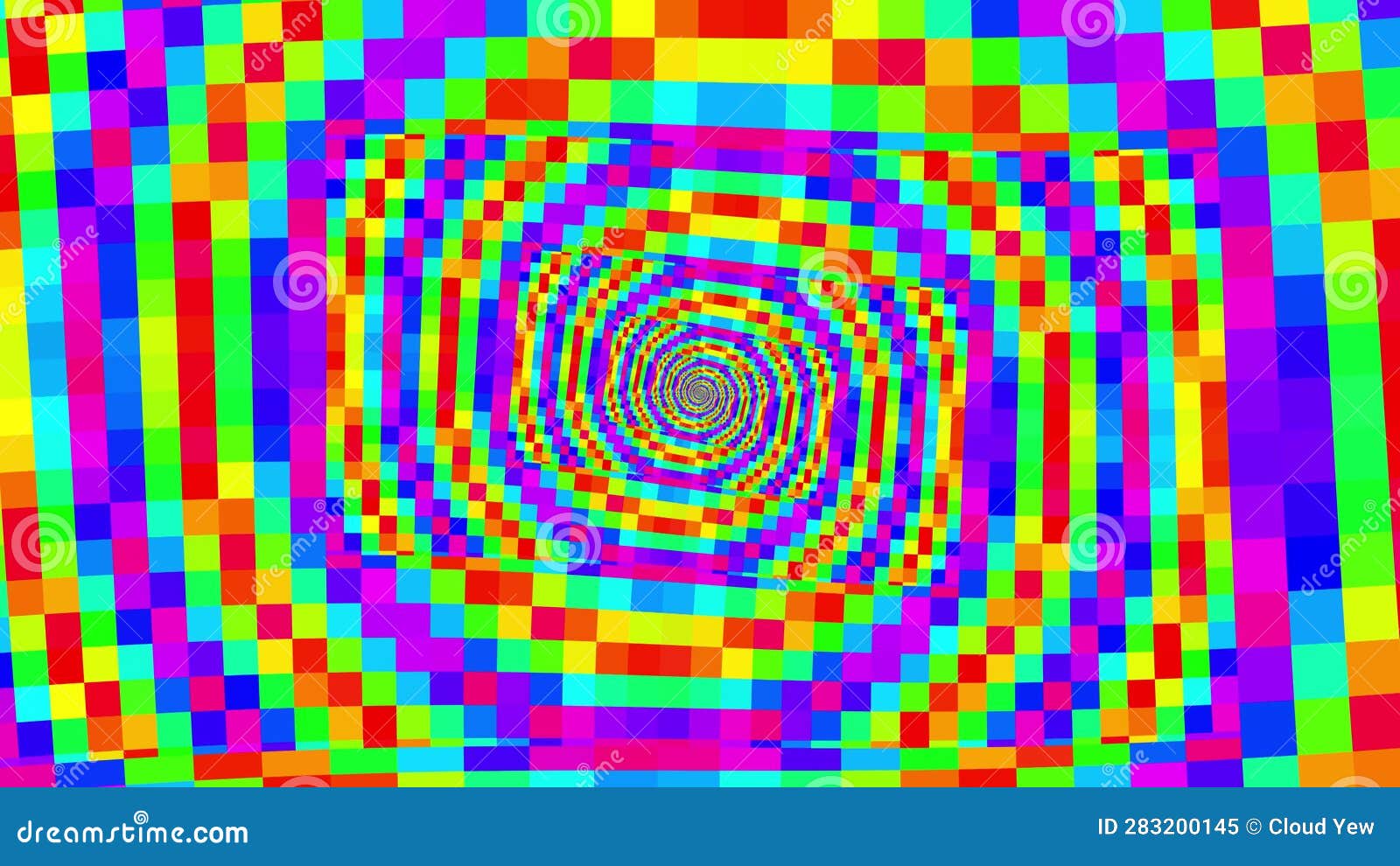 Infinite Zoom Colorful Mosaic Animation Background Stock Video Video