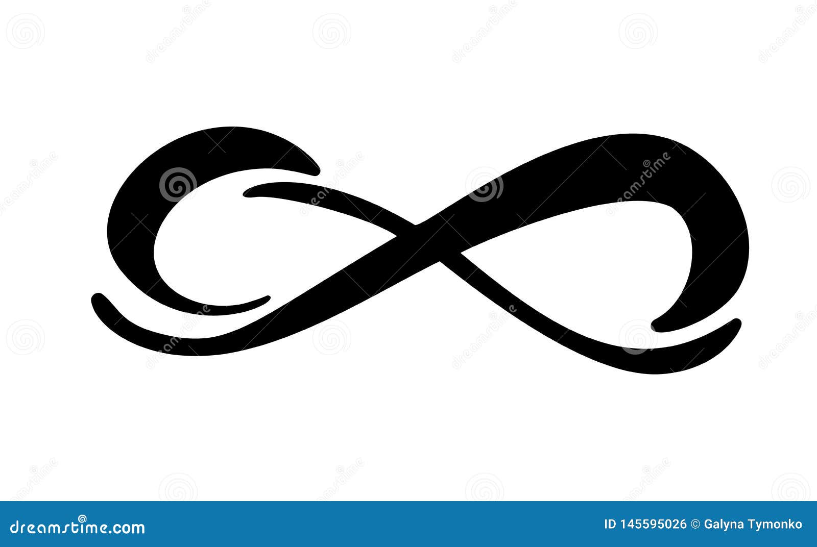 Infinity calligraphie vectoriel illustration symbole. Emblème