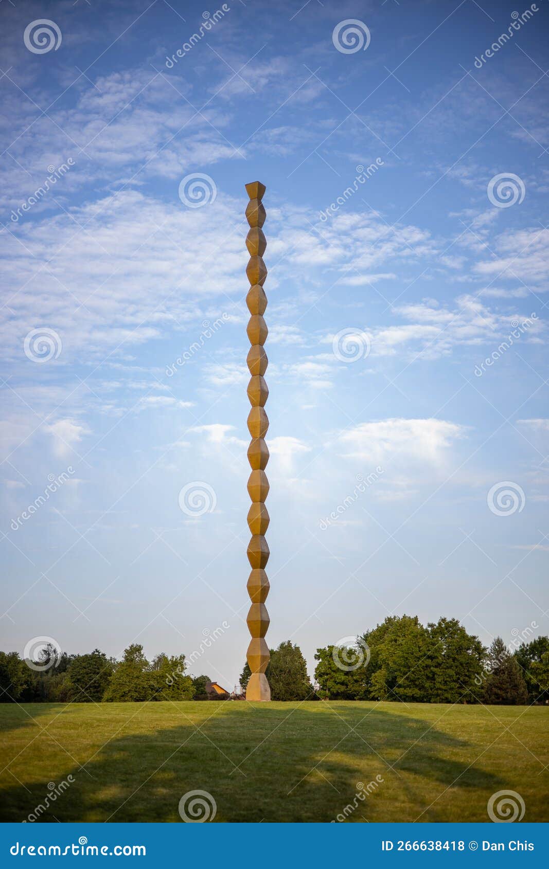 The Infinity Column, or the Endless Column, the Metal Sculpture