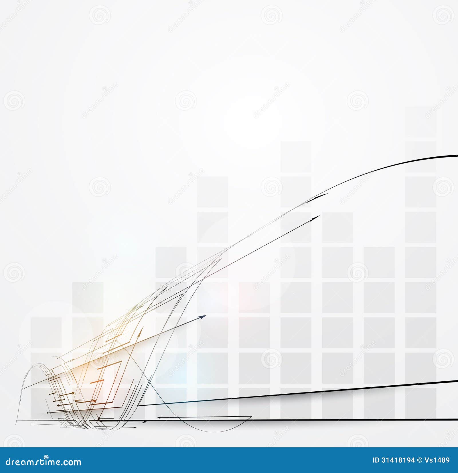 infinity diagrama computer technology concept business background