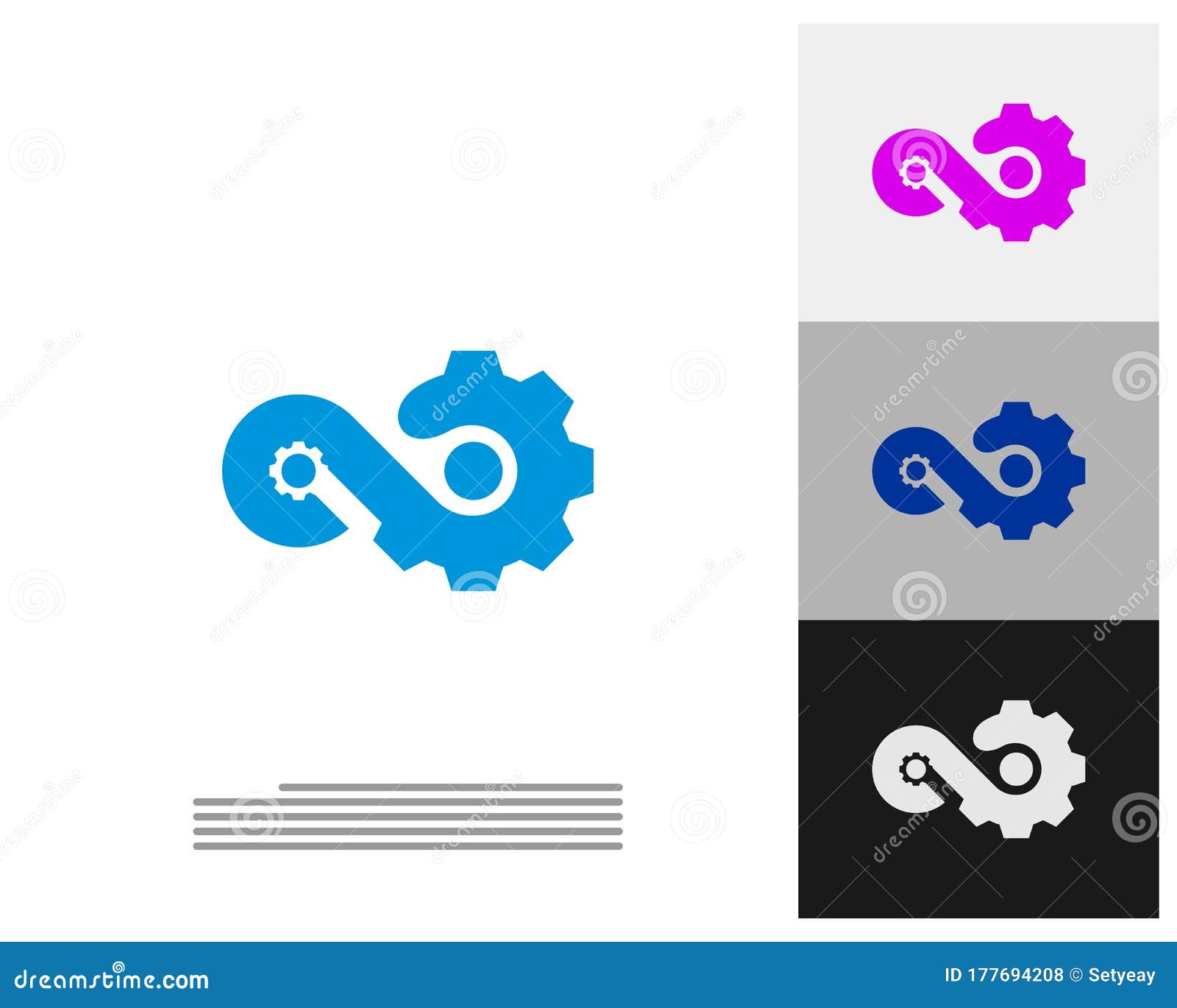 Infinity Gear Logo Vector Template, Creative Infinity Logo Design ...