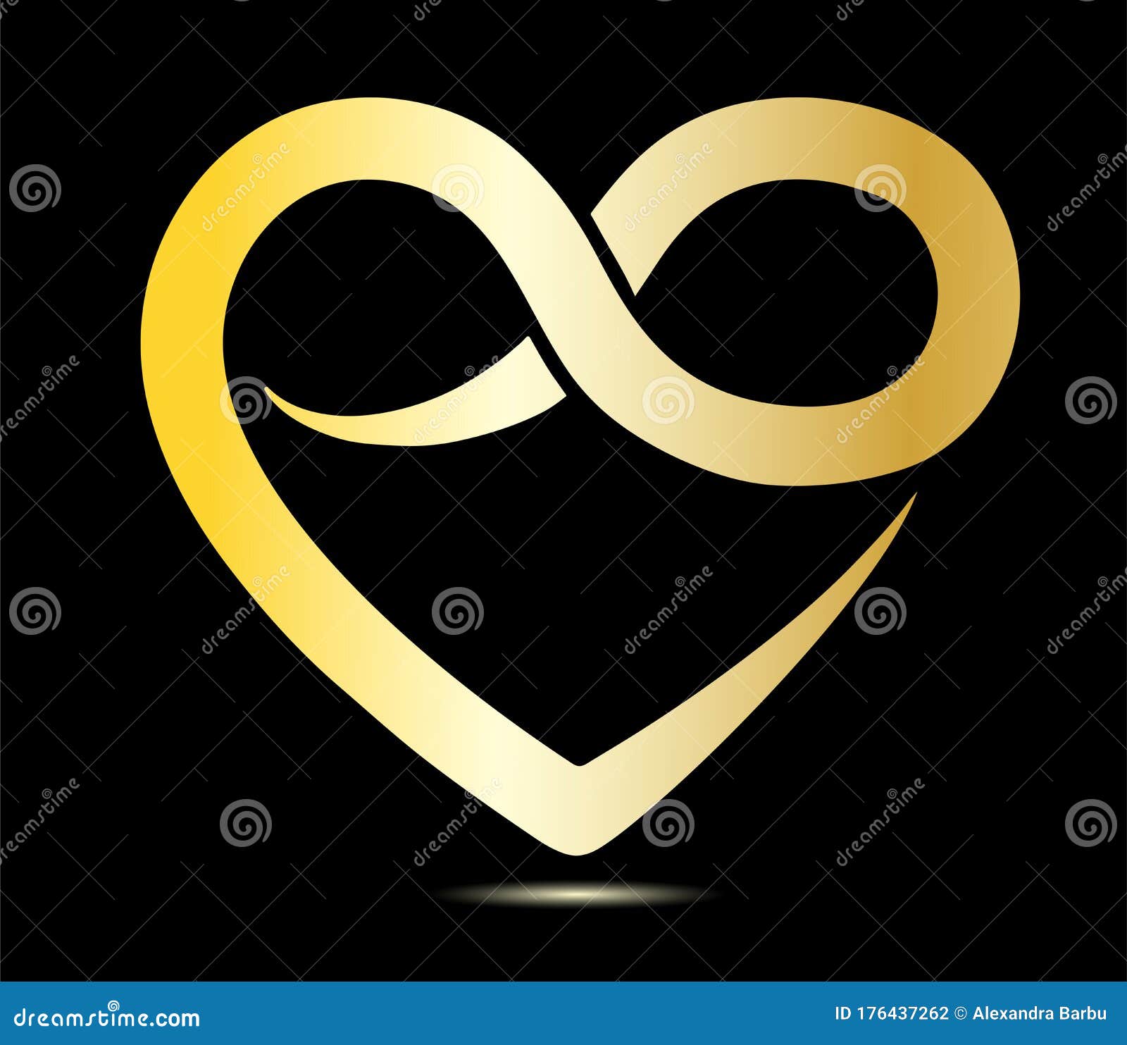 infinity heart gold logo , karma, kundlini