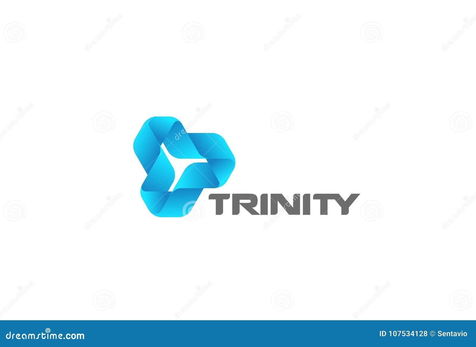 infinity looped triangle logo . corporate te