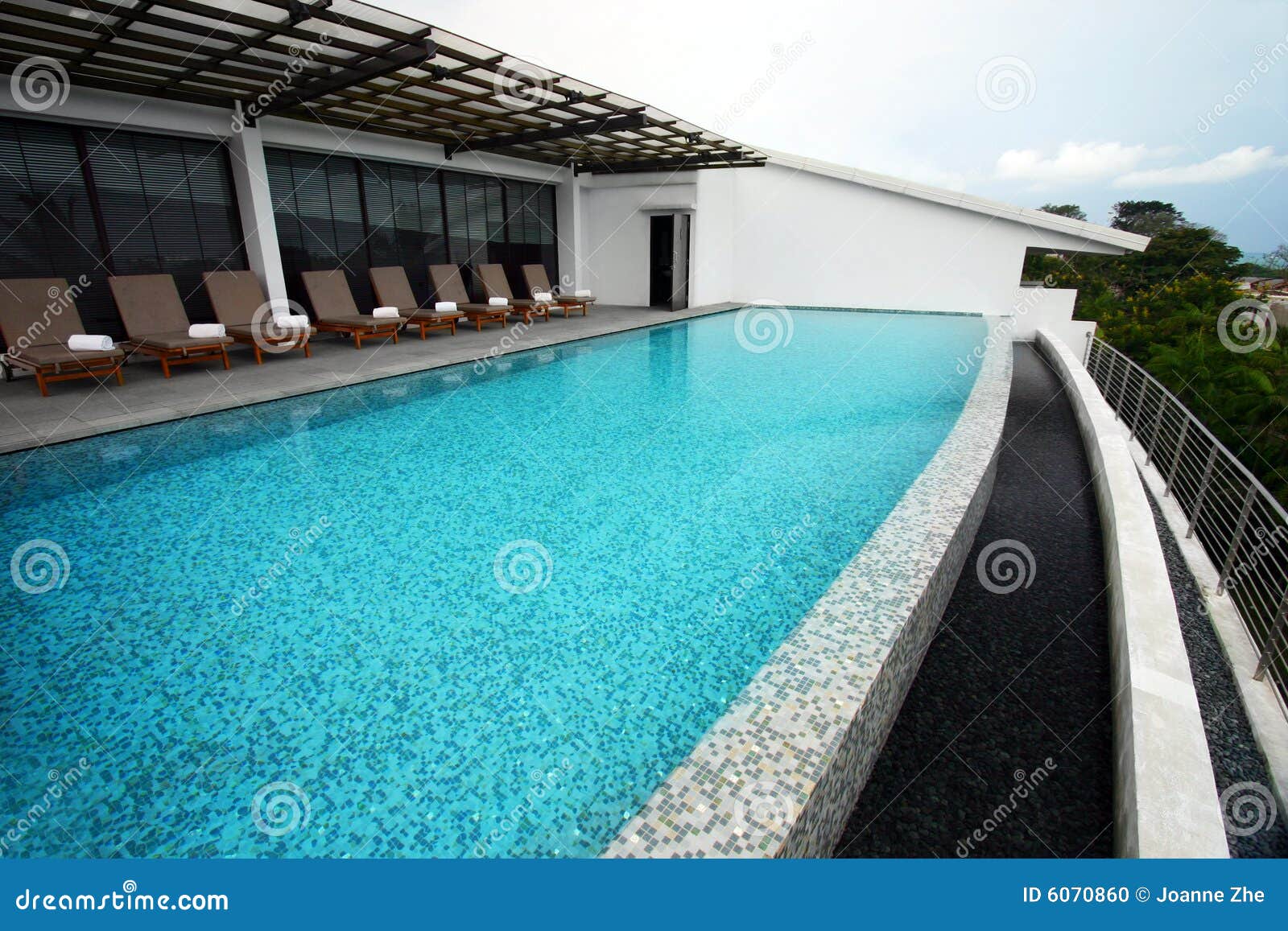 Infinity Pool Design, Roof Top of Resort Hotel Stock Photo Image of