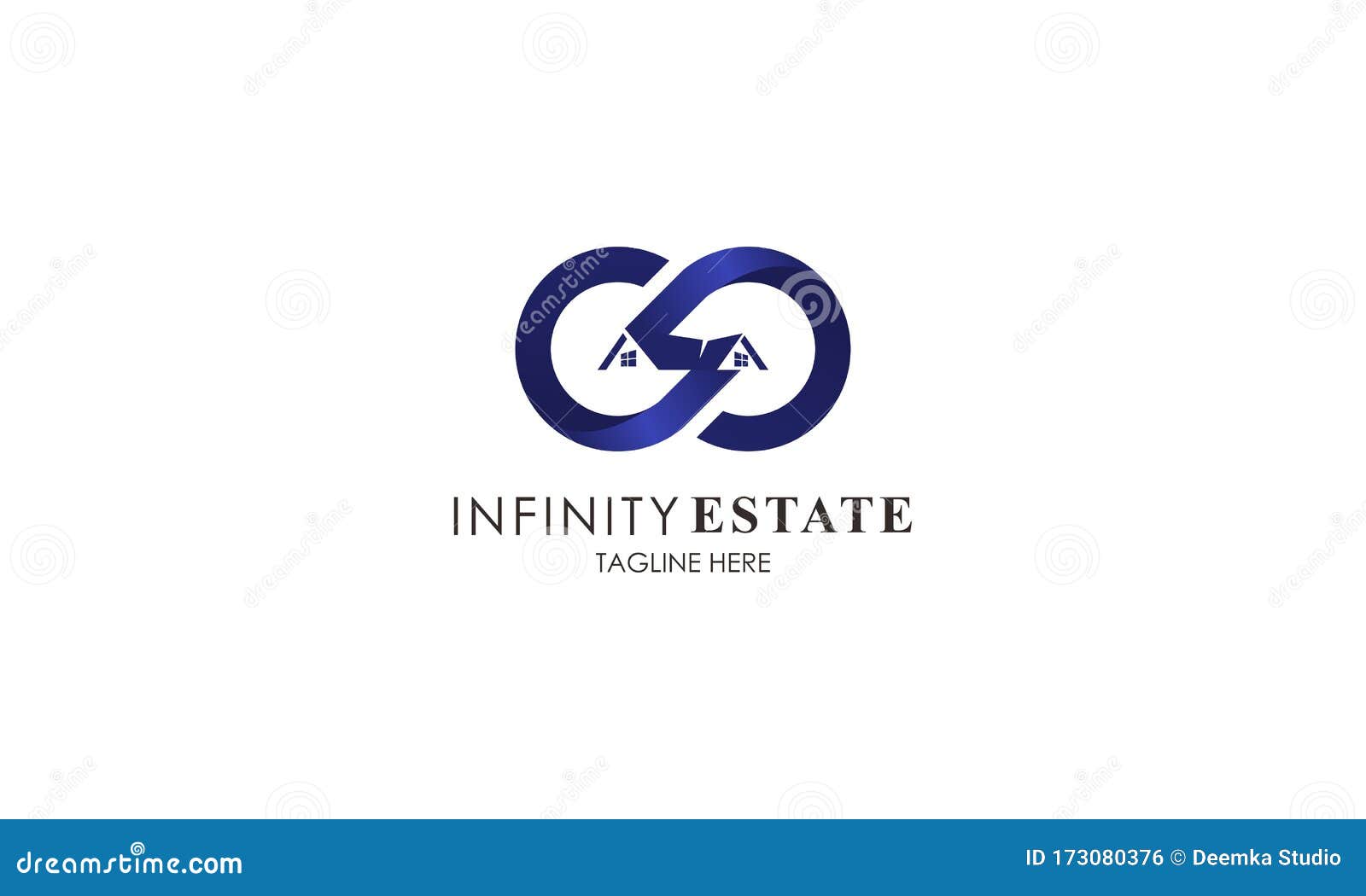 Infinity Real Estate Logo Vector Design Illustration Stock Illustration