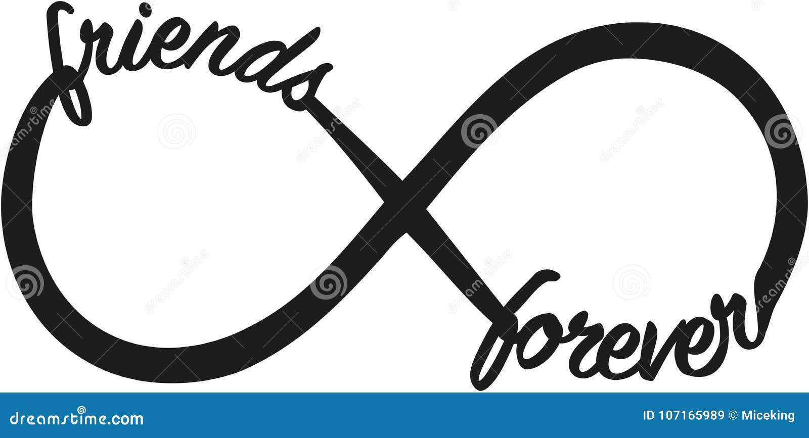 Download Infinity Sign With Friends Forever Stock Vector Illustration Of Friends Forever 107165989