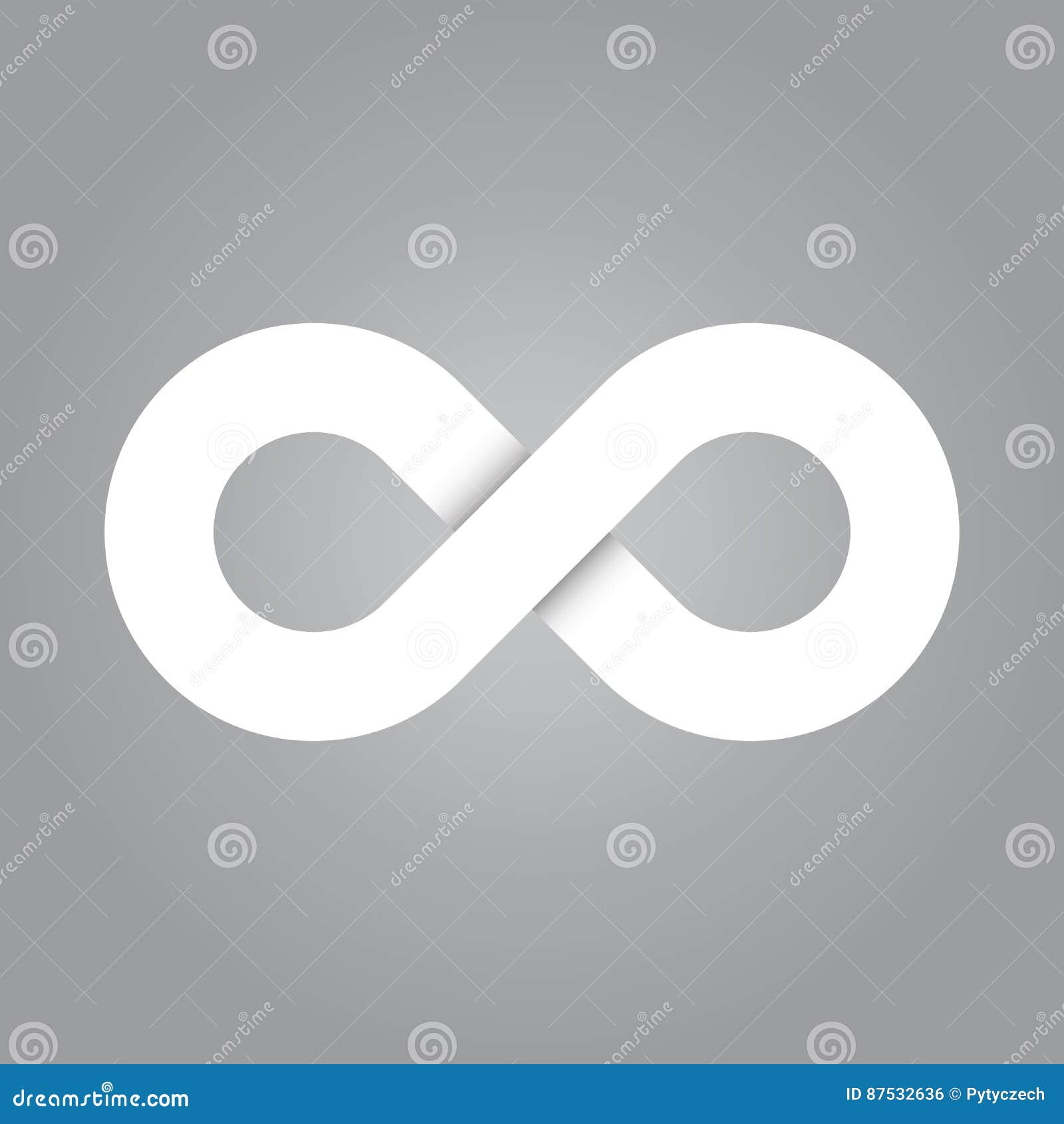 Infinity simple black icon on white background Vector Image