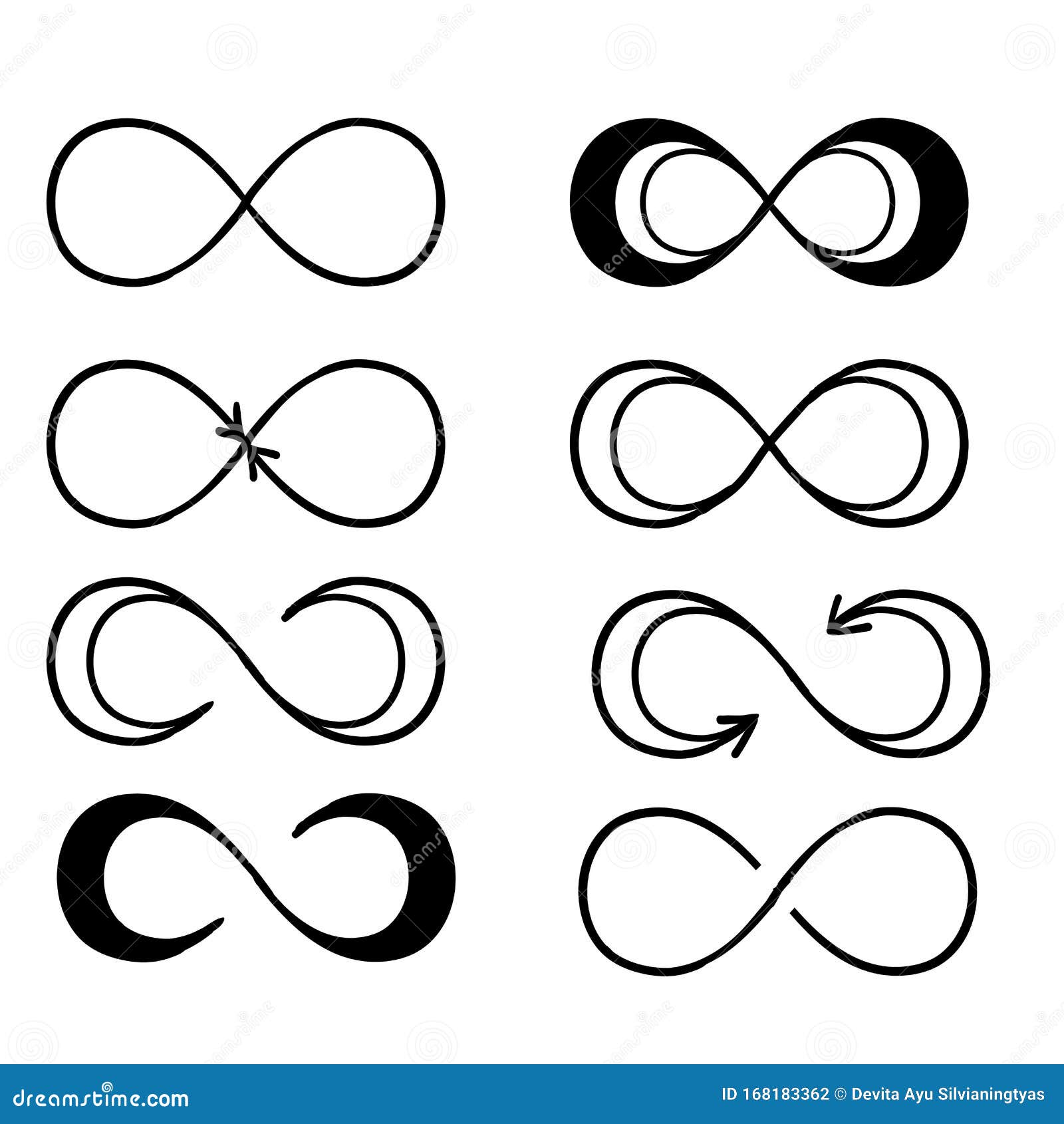 Infinity Symbols. Eternal, Limitless, Endless, Life Logo or Tattoo ...