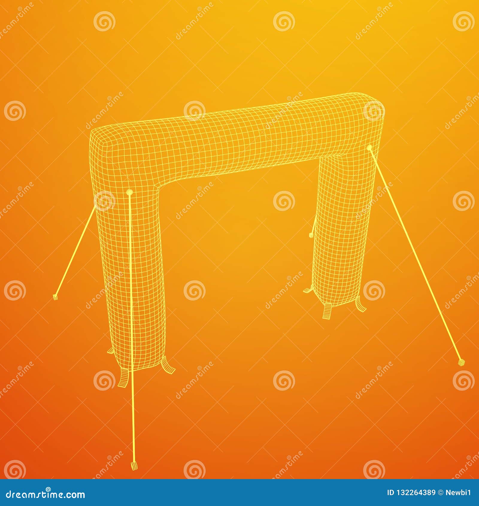 inflat entrance arch wireframe