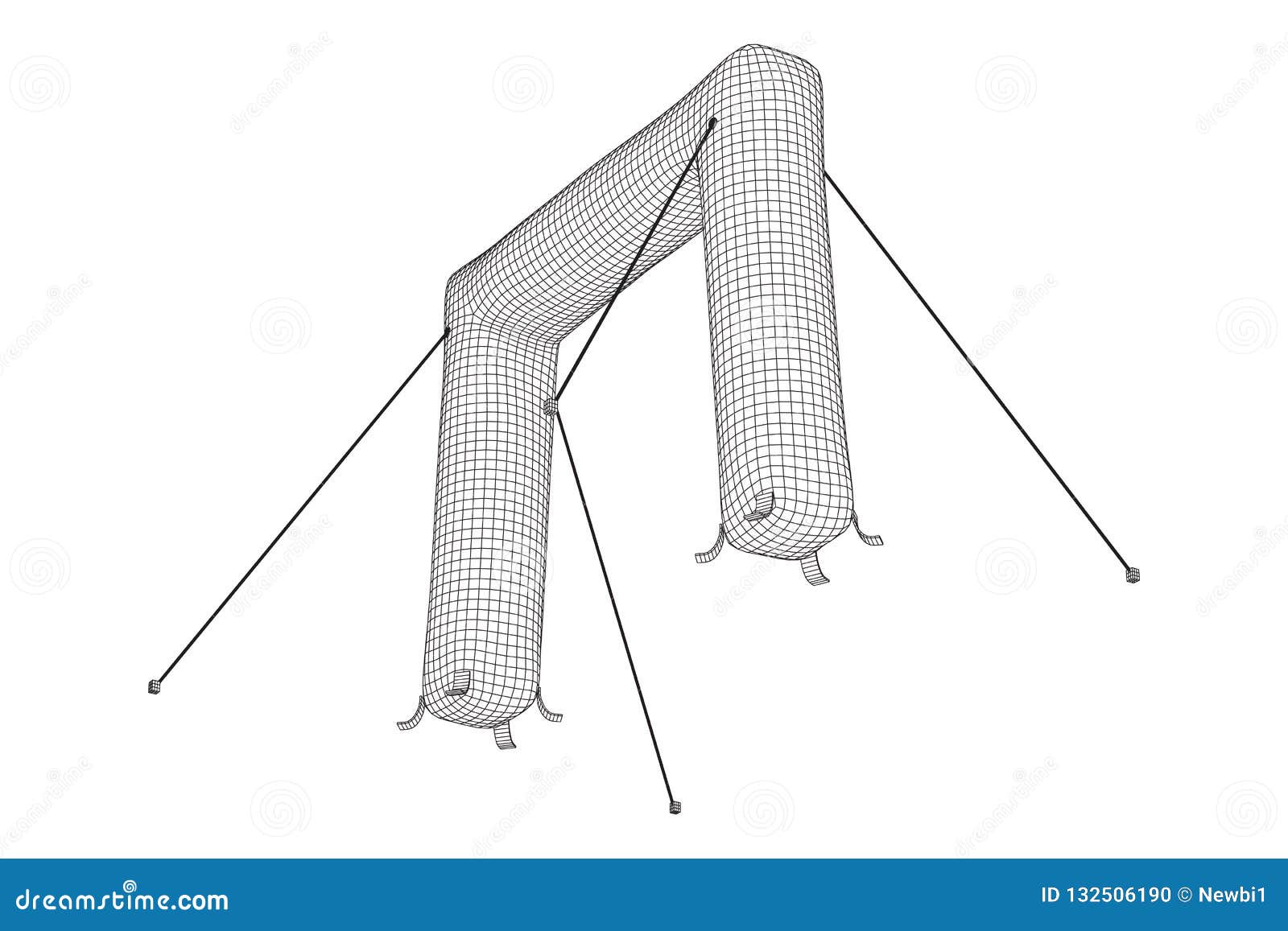 inflat entrance arch wireframe