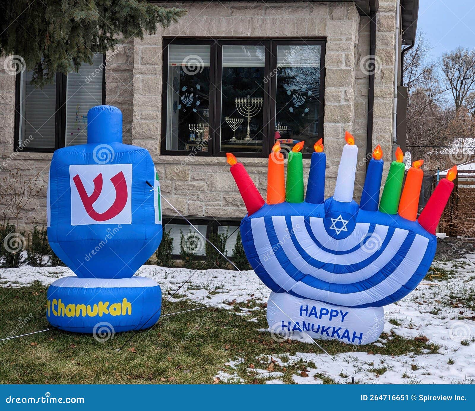 Inflatable Decorations for Hanukkah Editorial Photo Image of