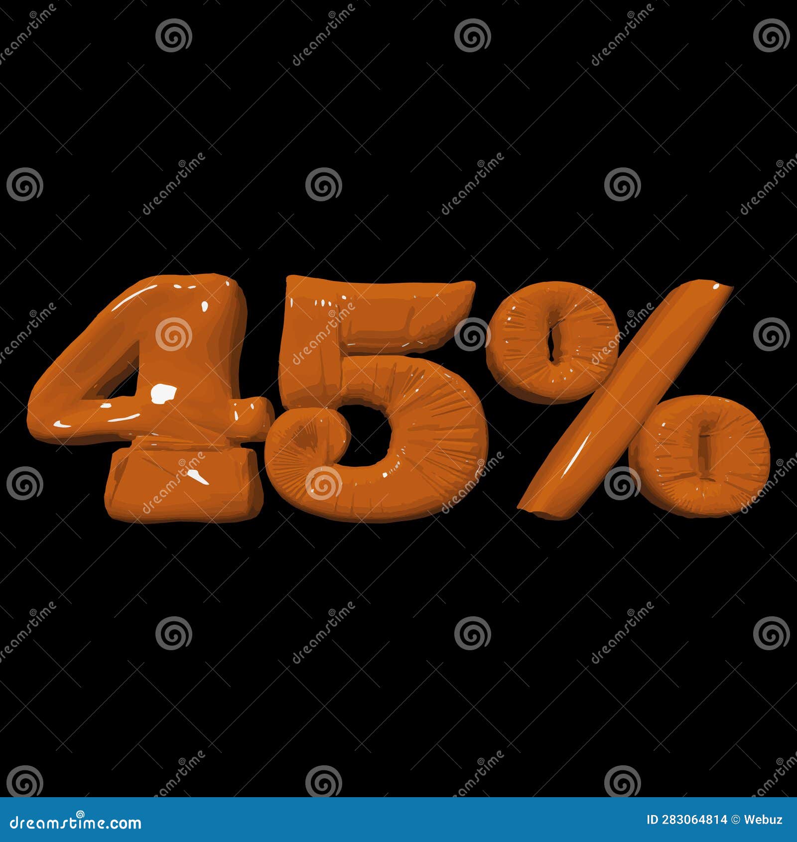 Inflated Plastic Square Illustration Of Volumetric Glossy Deformed 3D
