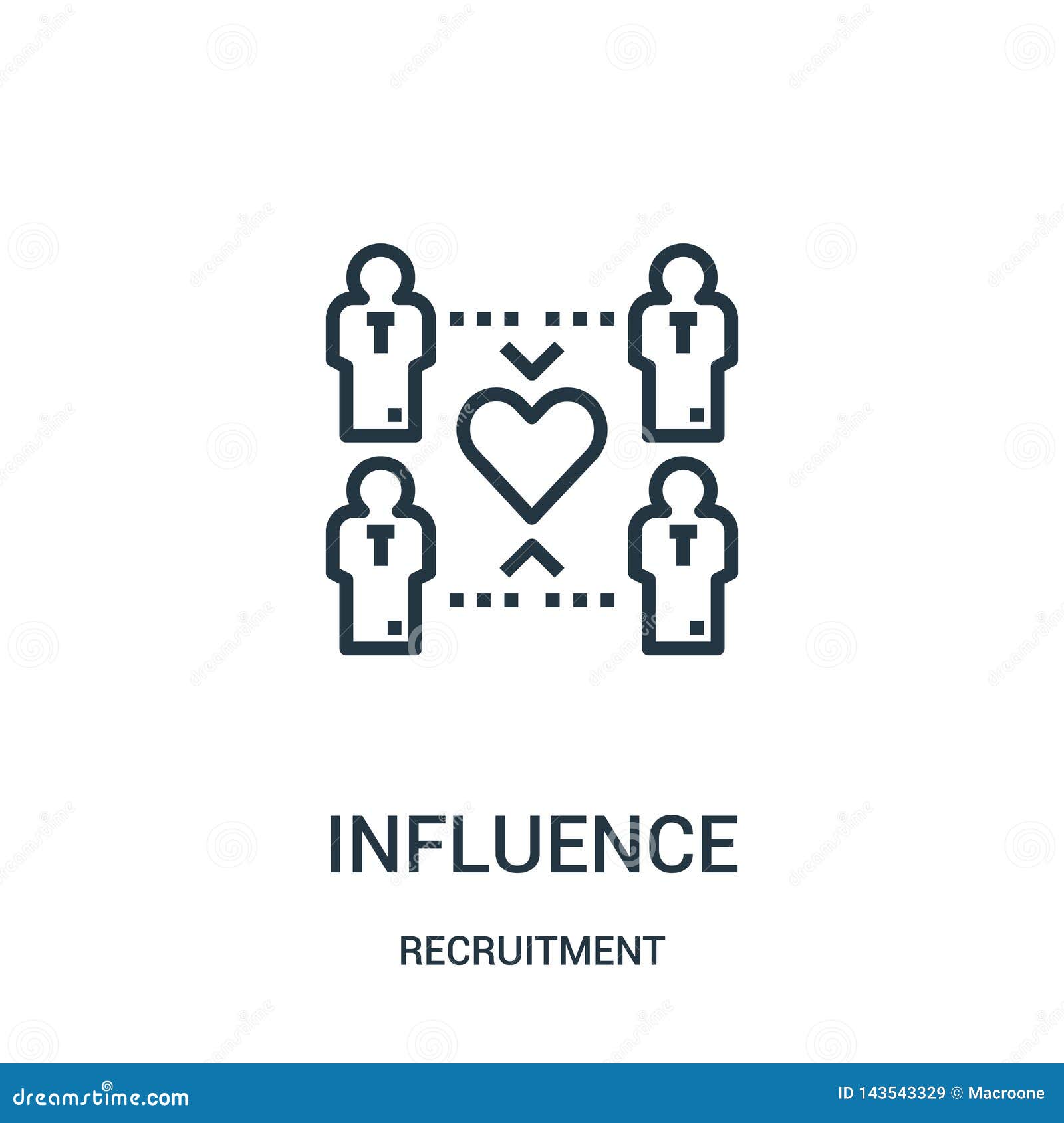 influence icon  from recruitment collection. thin line influence outline icon  