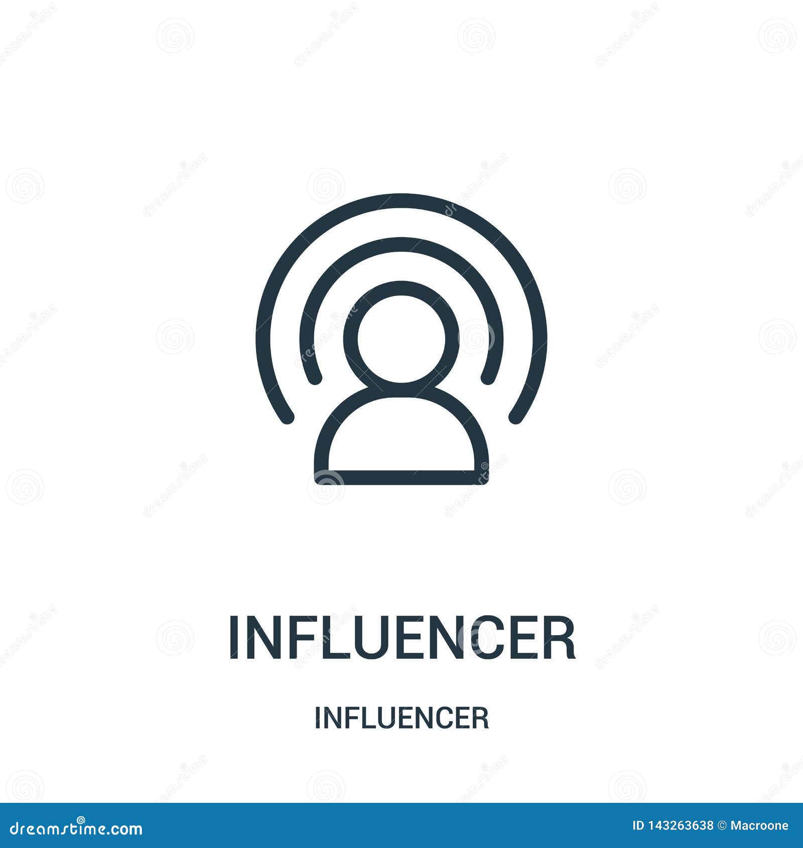 influencer icon  from influencer collection. thin line influencer outline icon  
