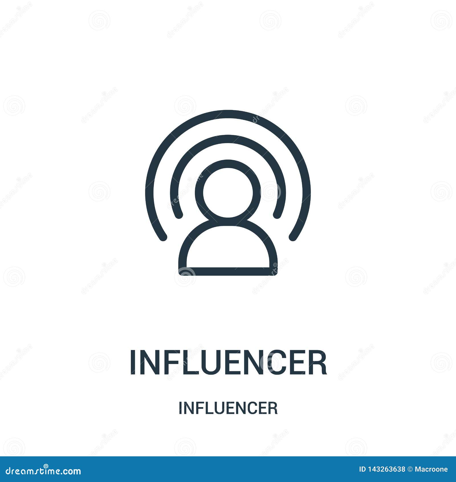 Influencer Icon Vector from Influencer Collection. Thin Line Influencer