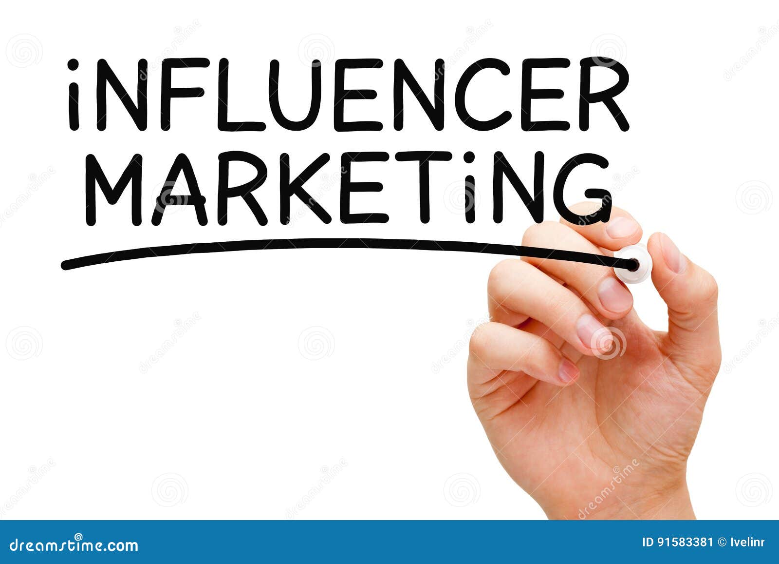 influencer marketing black marker