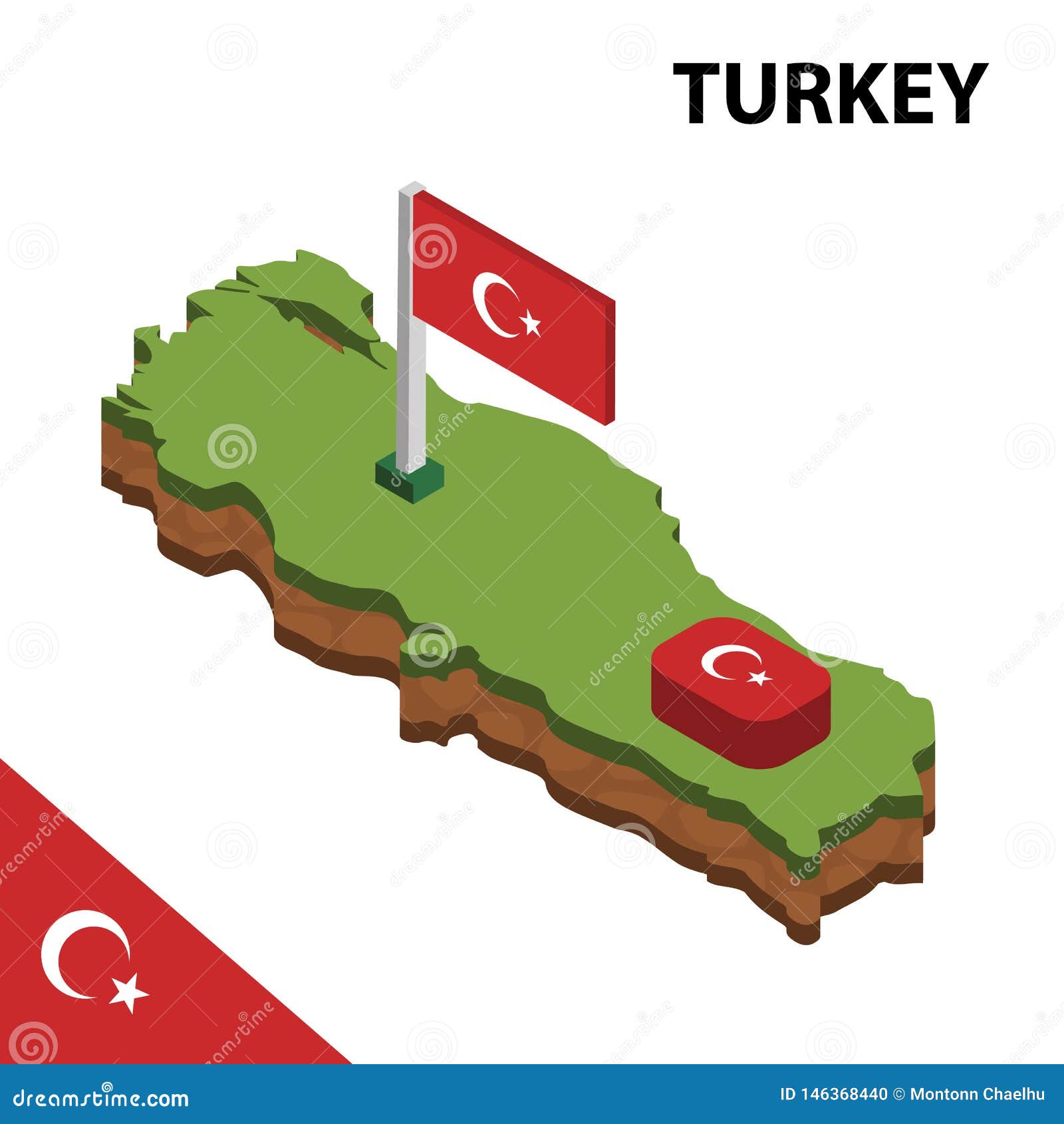 Download Info Graphic Isometric Map And Flag Of TURKEY. 3D Isometric Vector Illustration Stock Vector ...