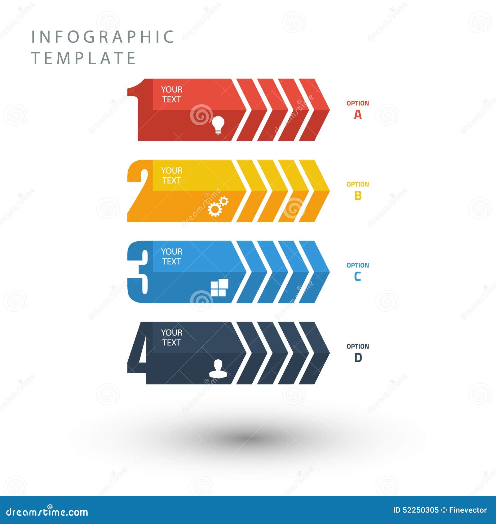 info graphic template in flat colors on white background.
