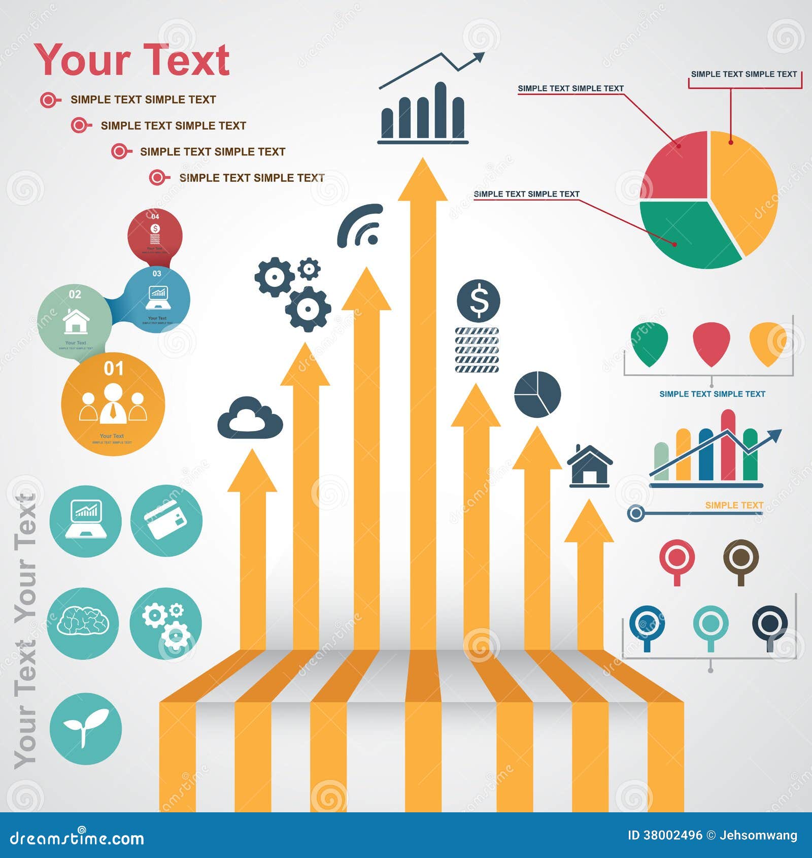 Infographic stock vector. Illustration of percentage - 38002496