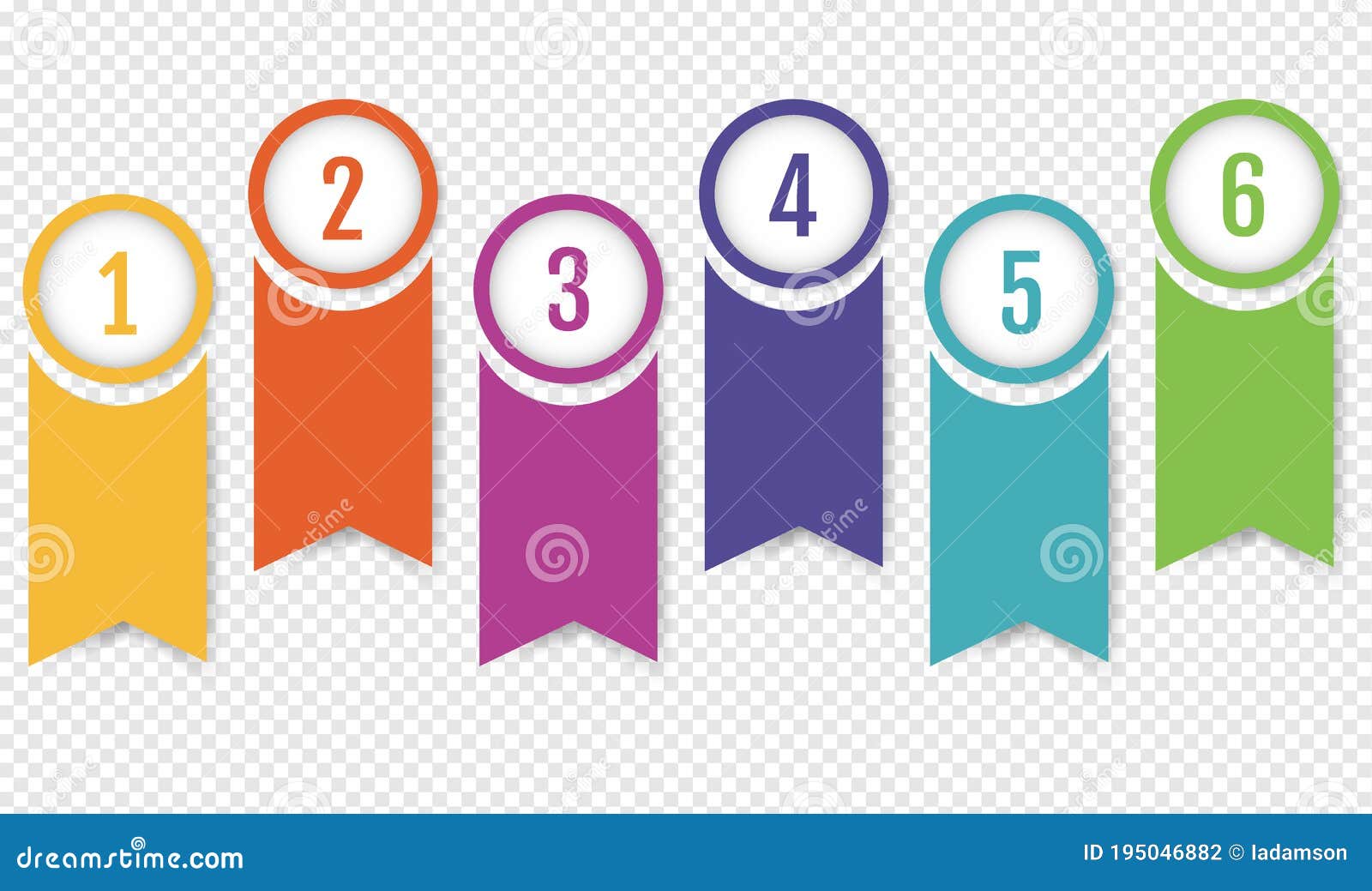 Infographic Banner Ribbon Template Transparent Background Stock Vector ...