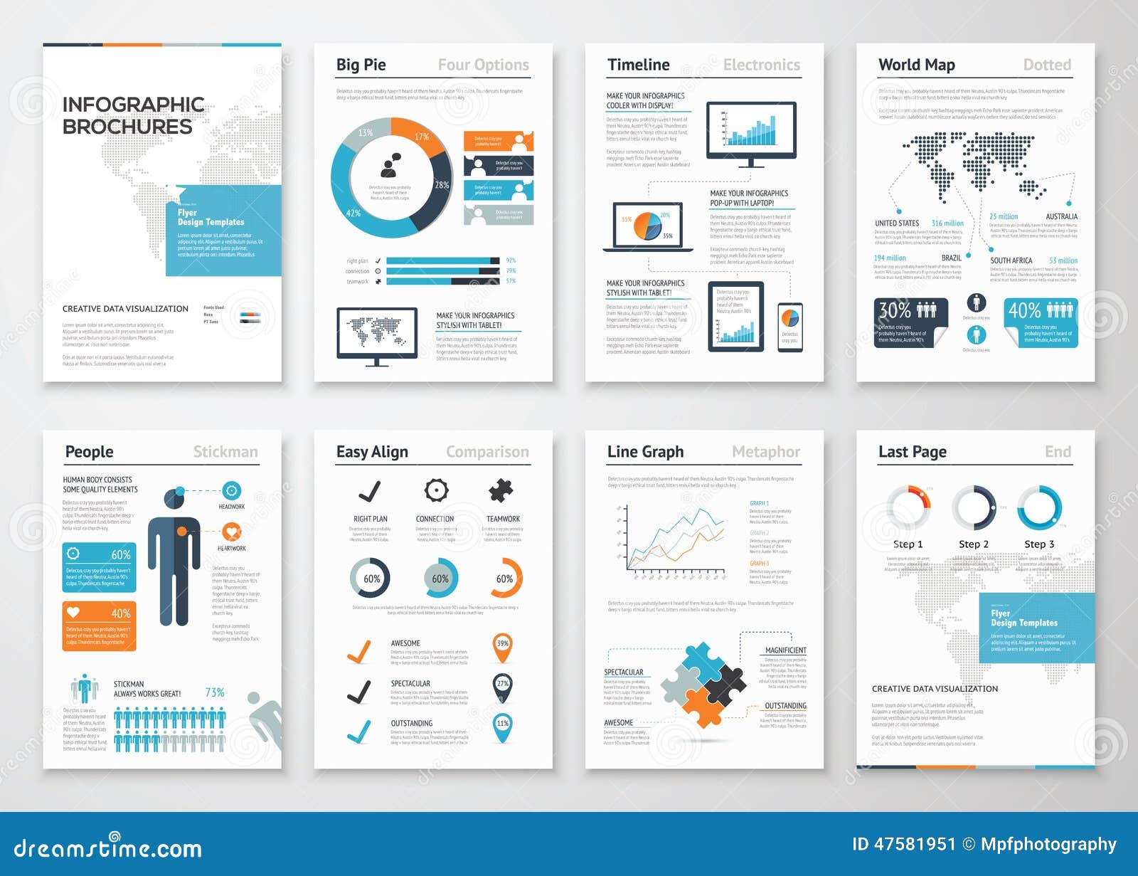 infographic brochure s for business data visualization