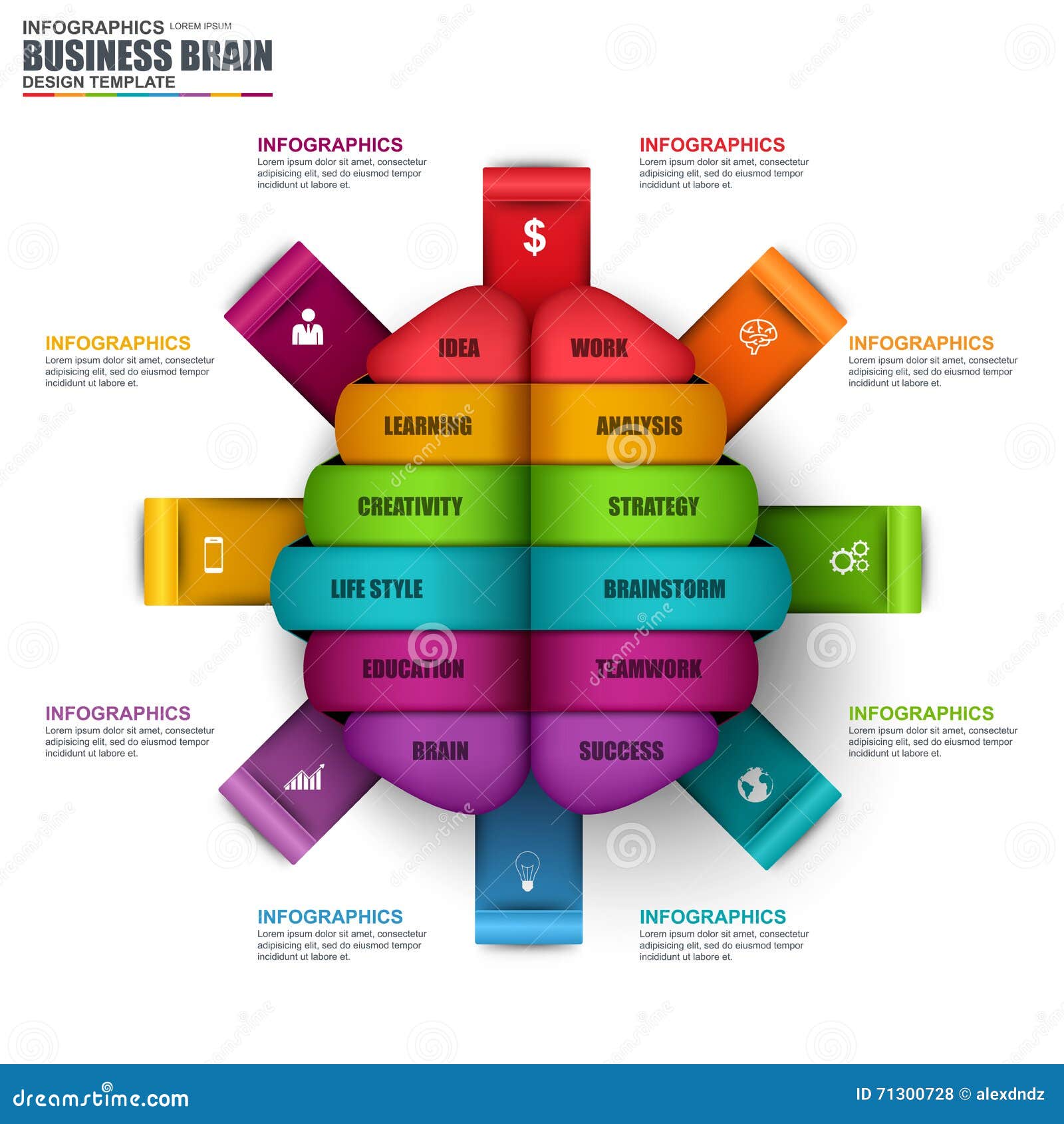 vector circle info Design Template Vector Infographic Business Stock Brain vector circle info Design Template Vector Infographic Business Stock Brain
