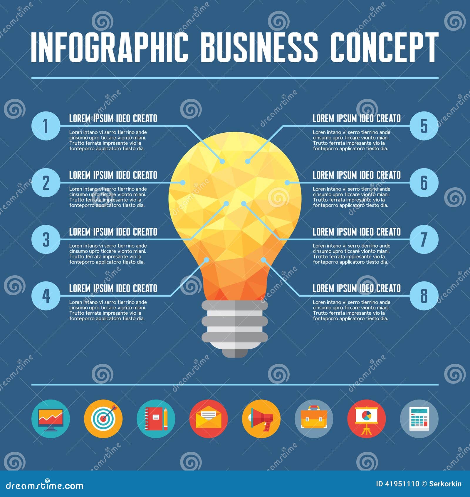 Infographic Business Concept - Creative Idea Illustration Stock Vector
