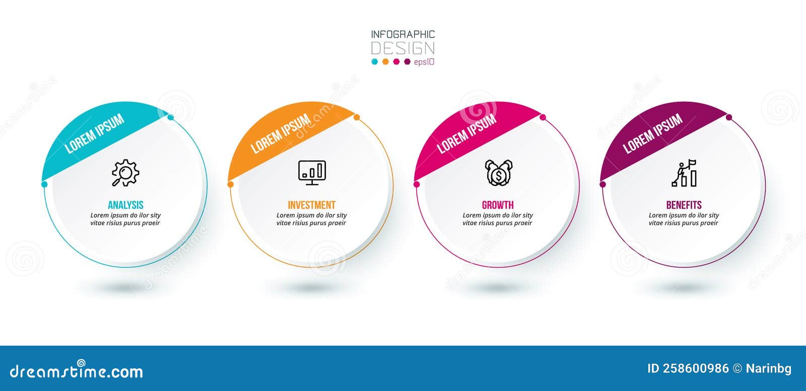 Business Concept Infographic Template with Option Stock Vector