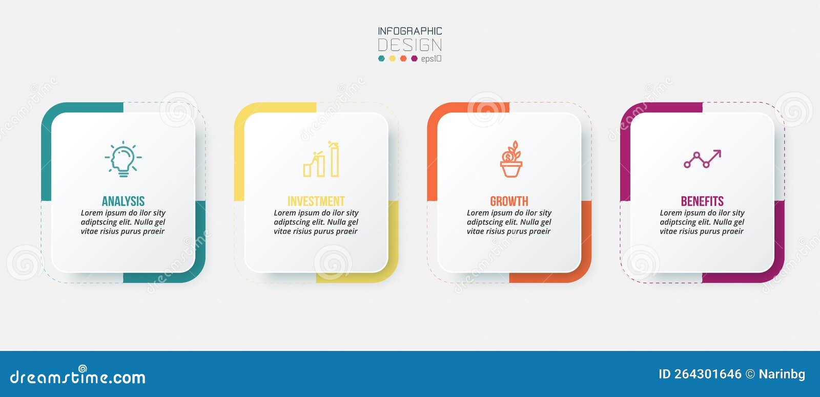 Business Concept Infographic Template with Option Stock Vector