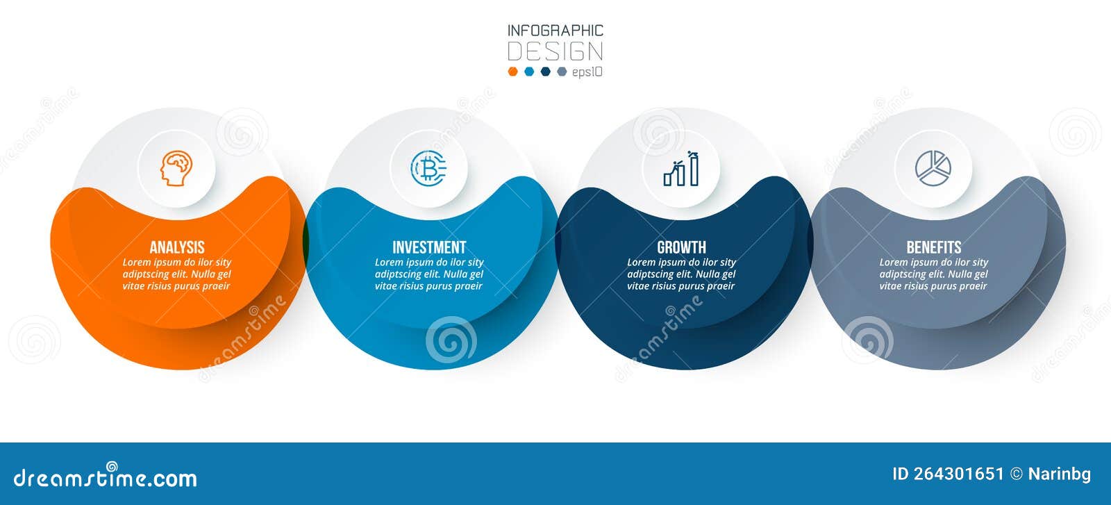 Business Concept Infographic Template with Option Stock Vector