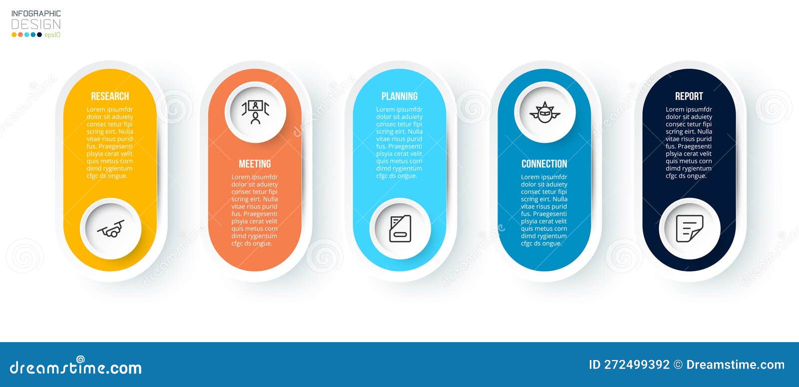 Business Concept Infographic Template with Option Stock Vector