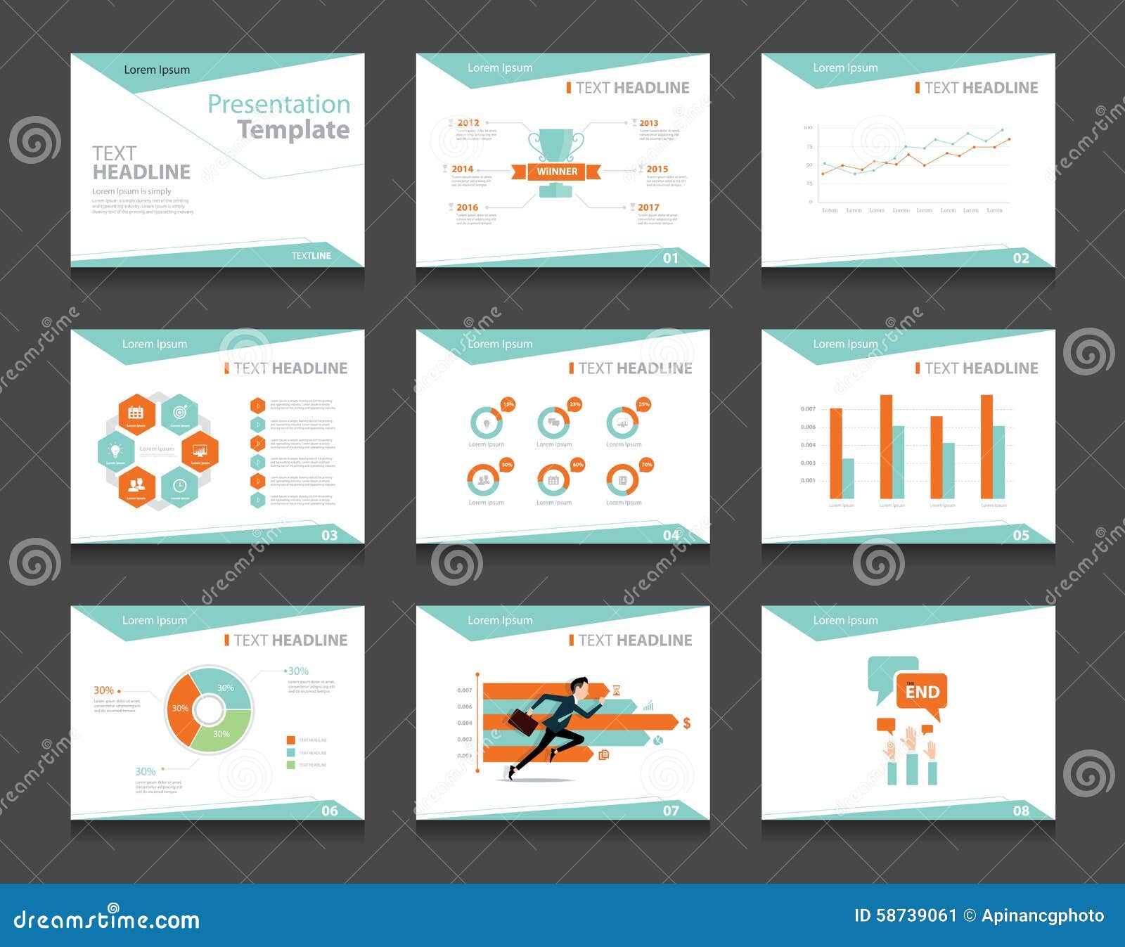 Infographic Business Presentation Template Set Powerpoint Template Design Backgrounds Stock Vector Illustration Of Marketing Element