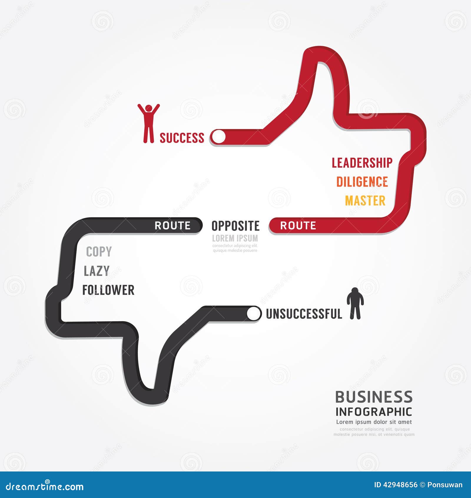 infographic bussiness. route to success concept template 