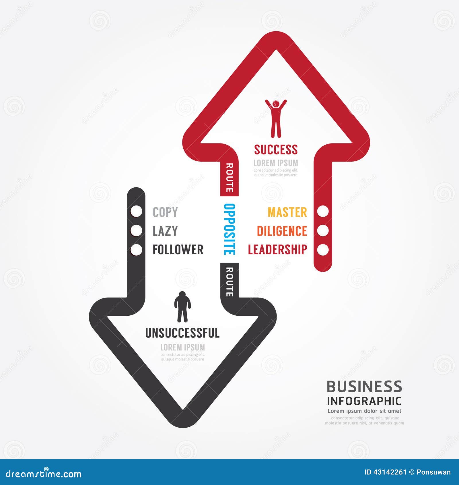 infographic bussiness. route to success concept template 