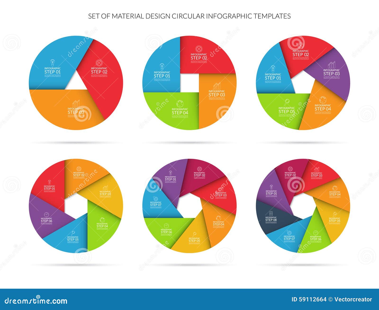 infographic circle template set