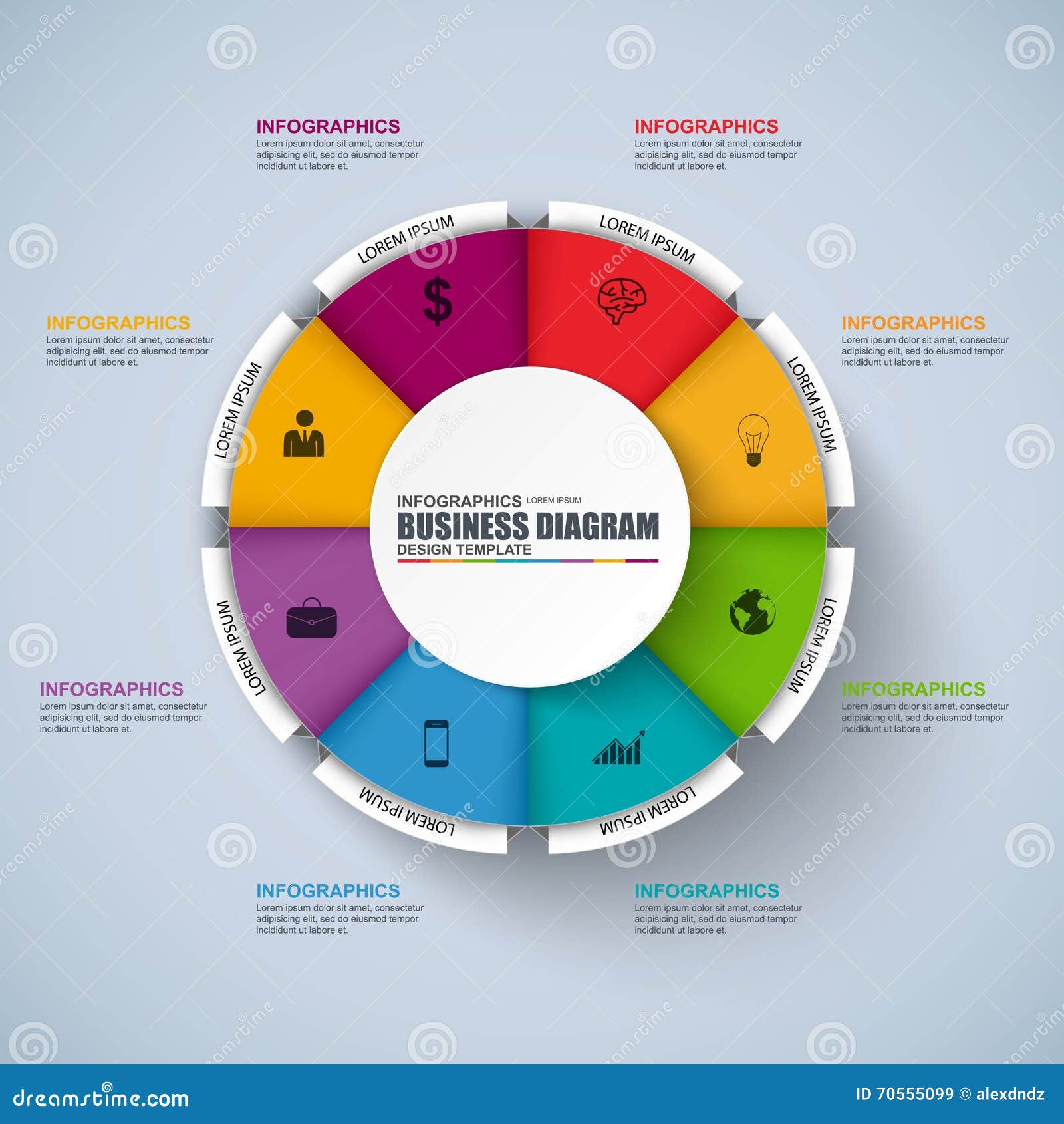infographic circular vector design template stock vector circular infographic template