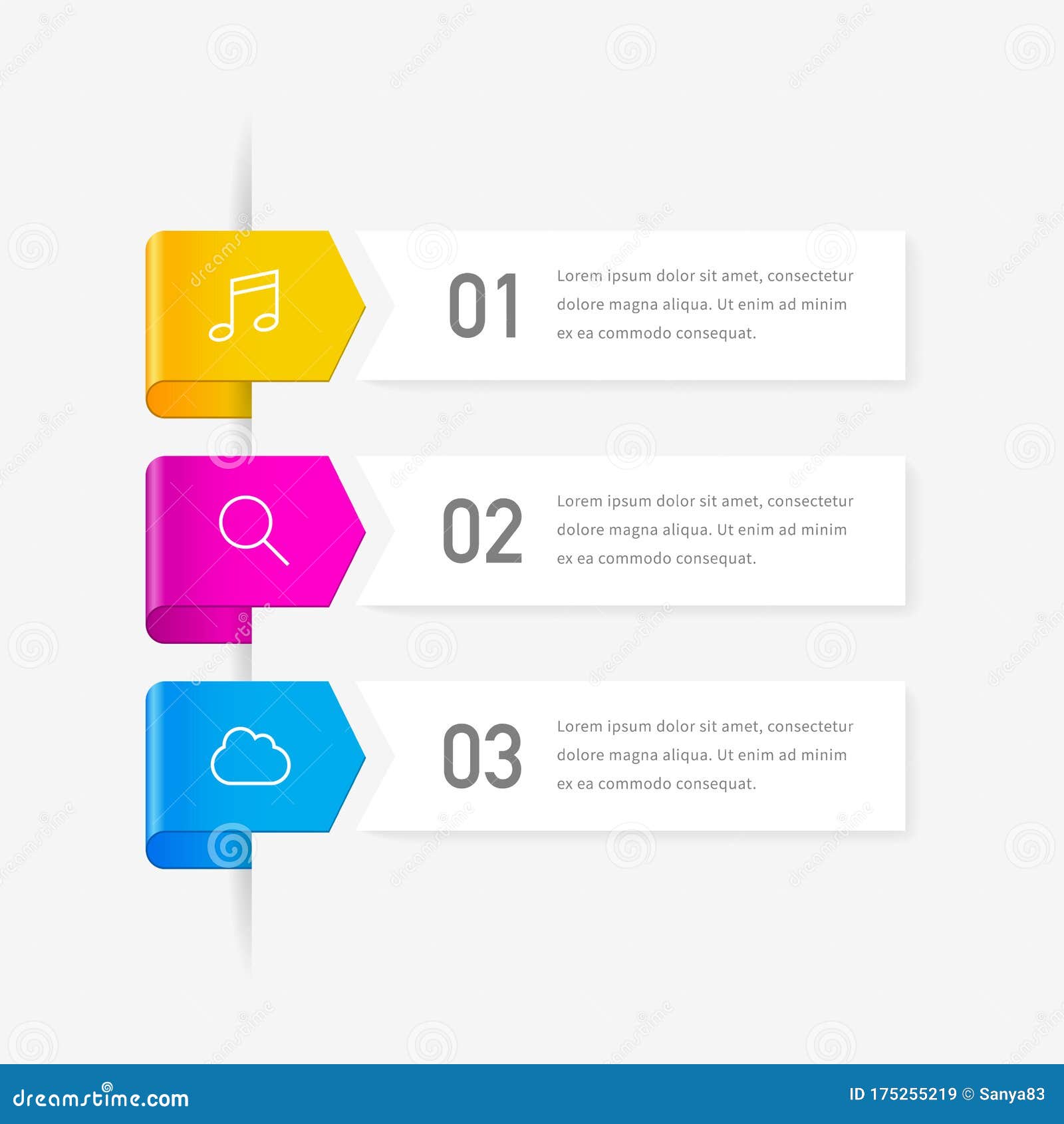 infographic concept  and icons with 3 options