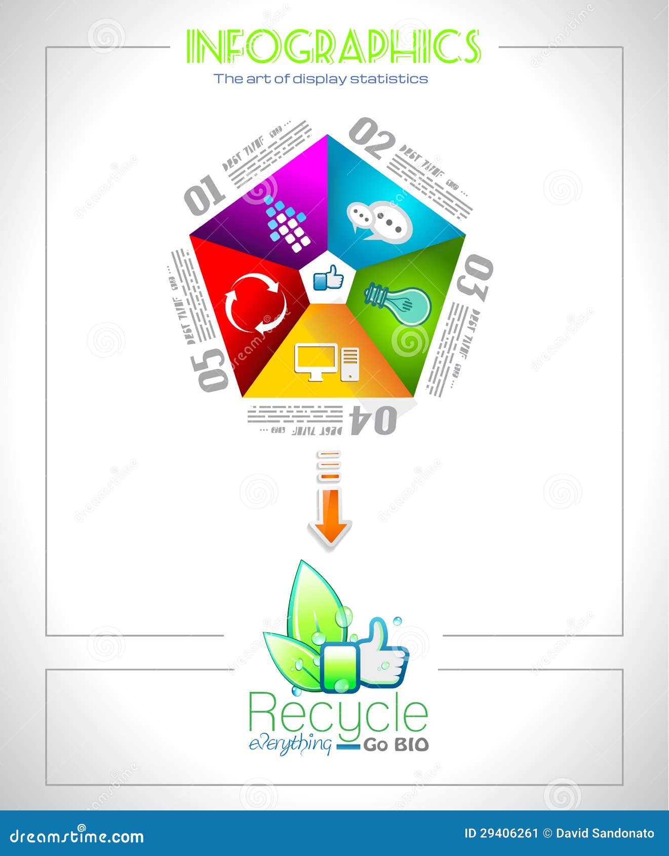 Infographic Design for BIO Product Ranking Stock Illustration