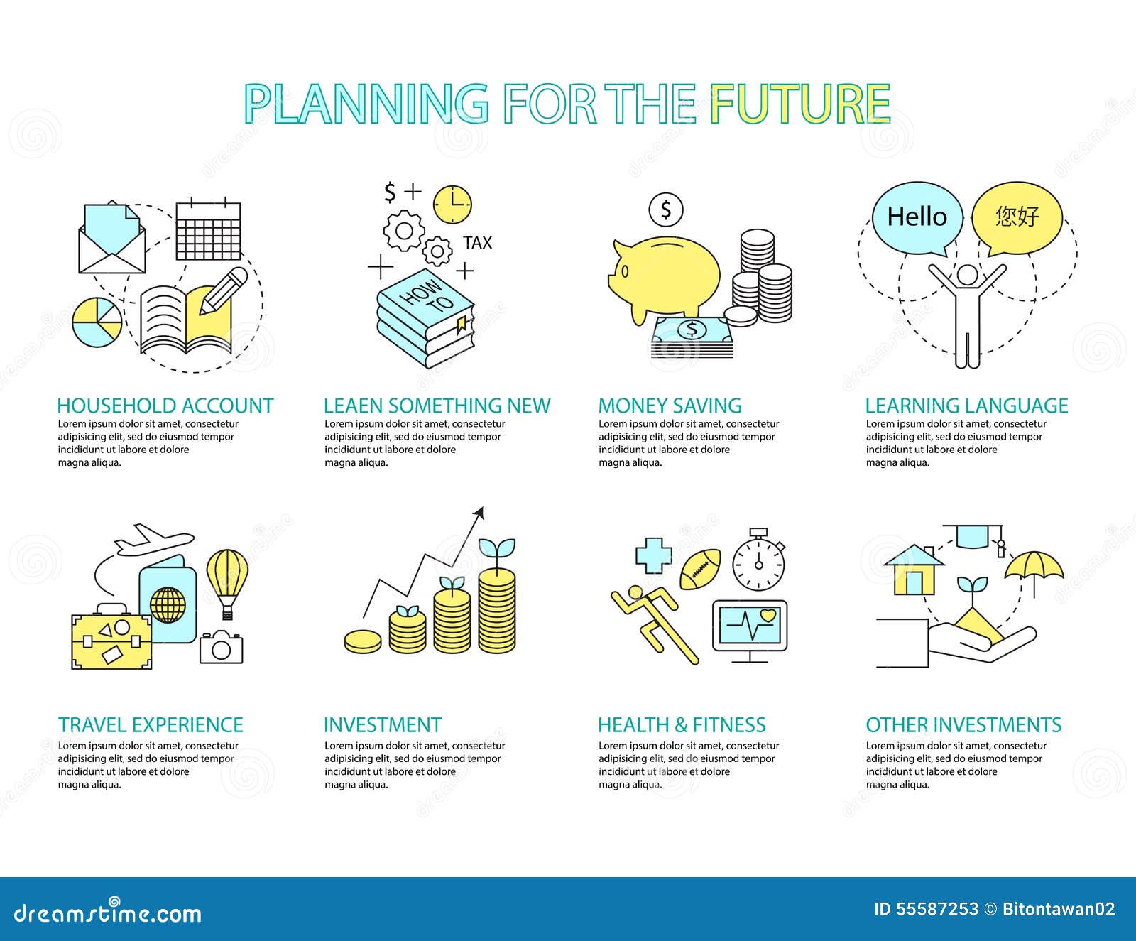 Infographic Design Concept Planning the Future Stock Vector