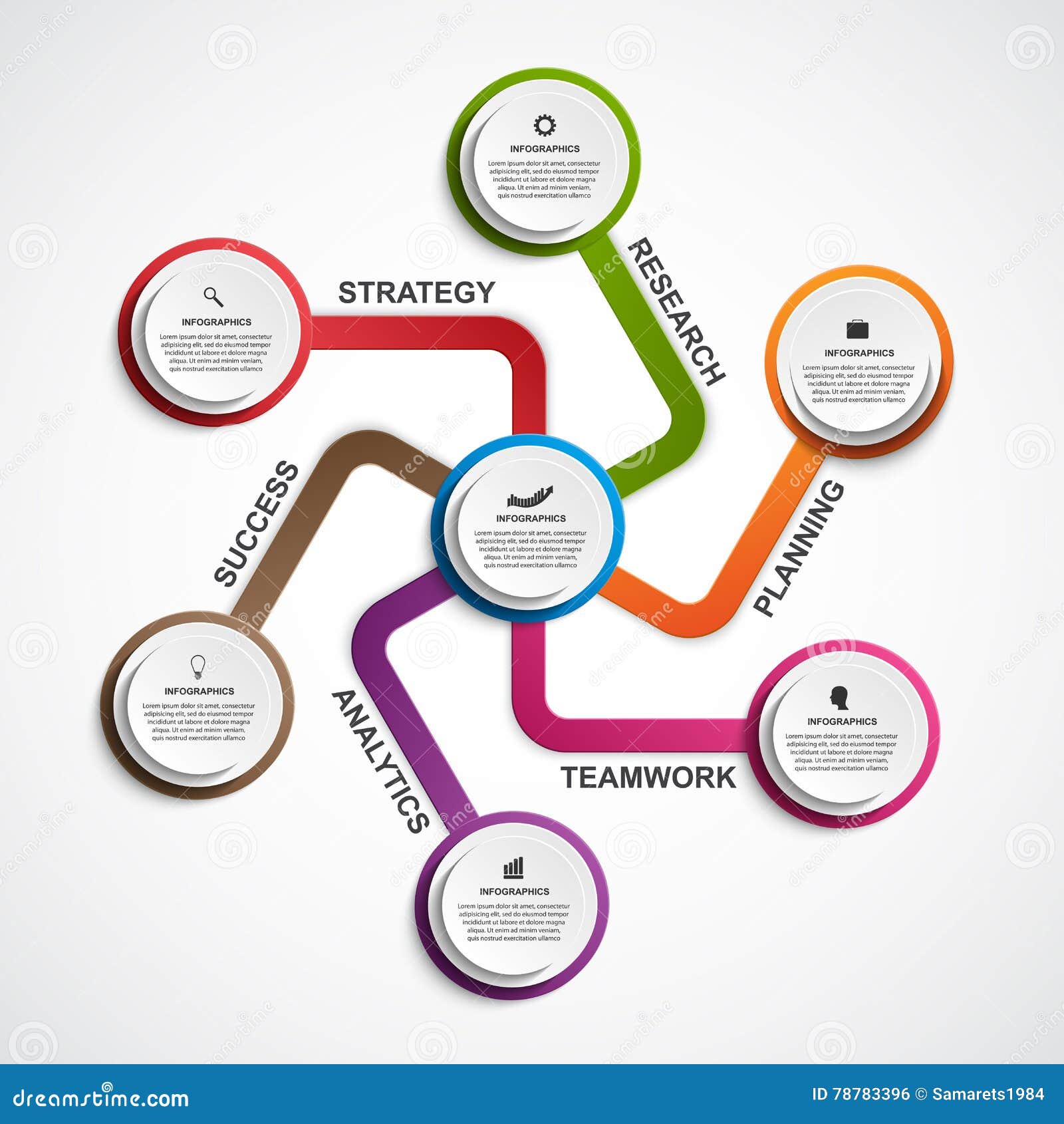 infographic  organization chart template.