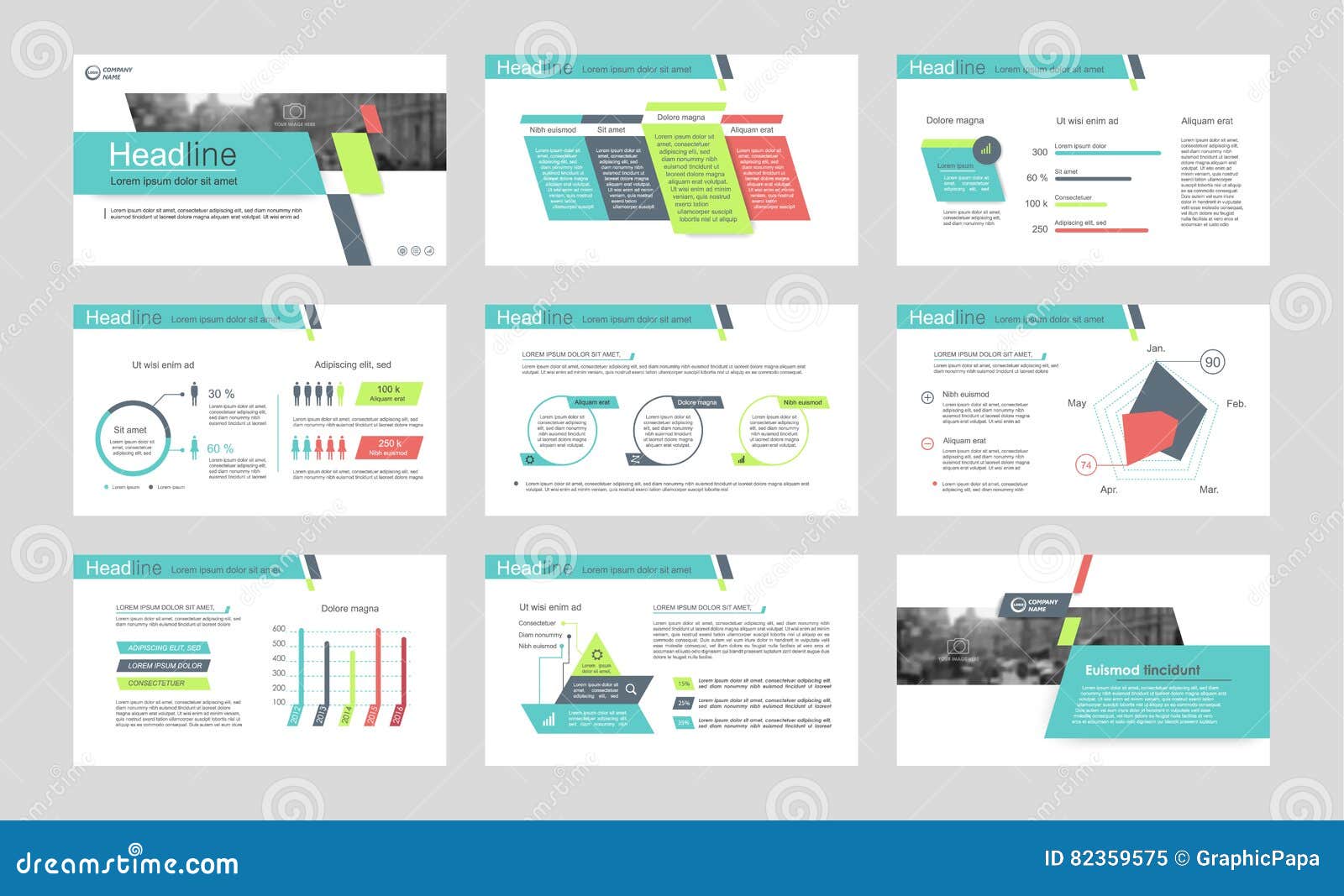 Powerpoint Presentation Template Background. Stock Vector With Annual Report Ppt Template