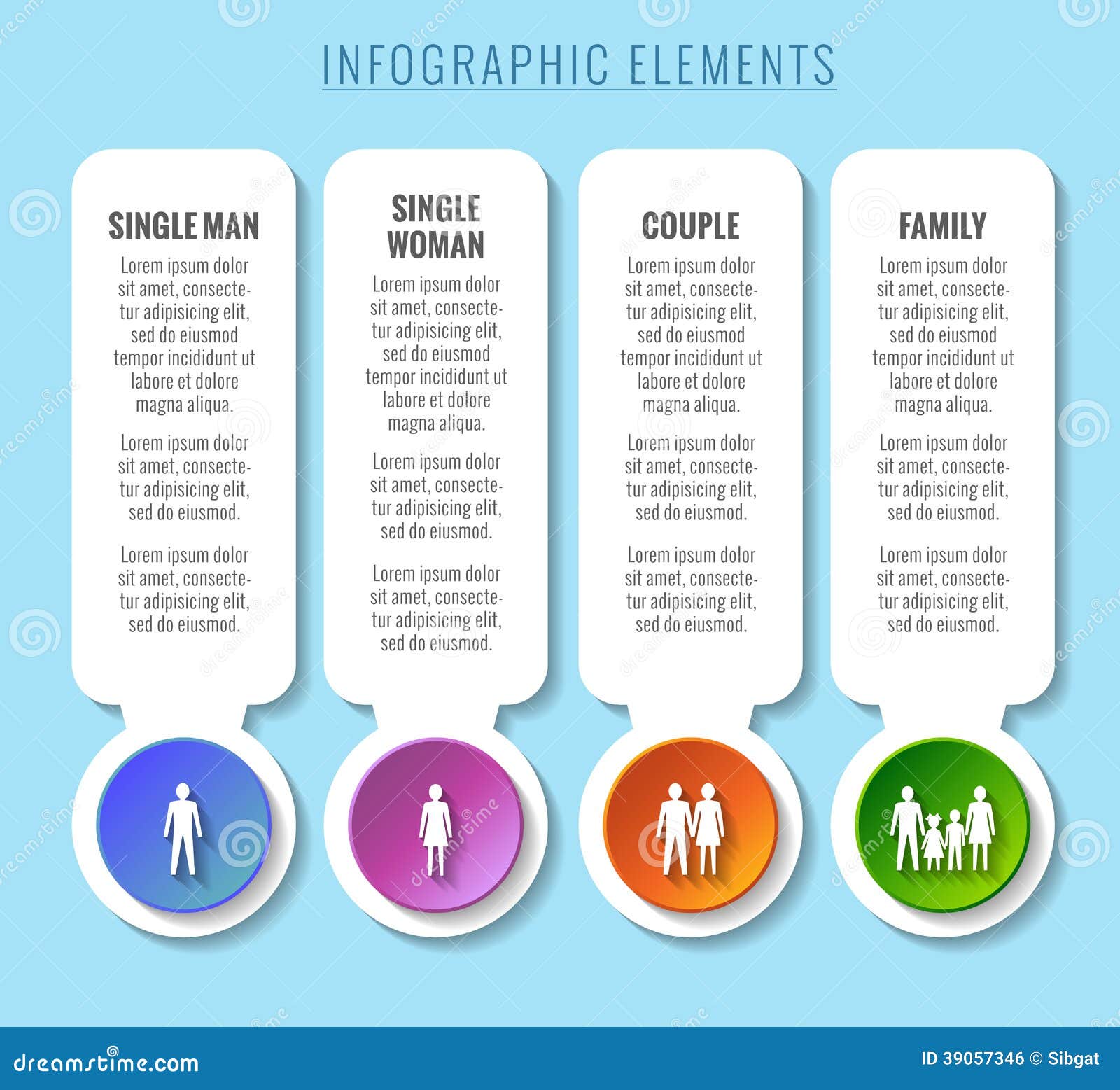 Infographic Elements. Relationship and Family Stock Vector ...