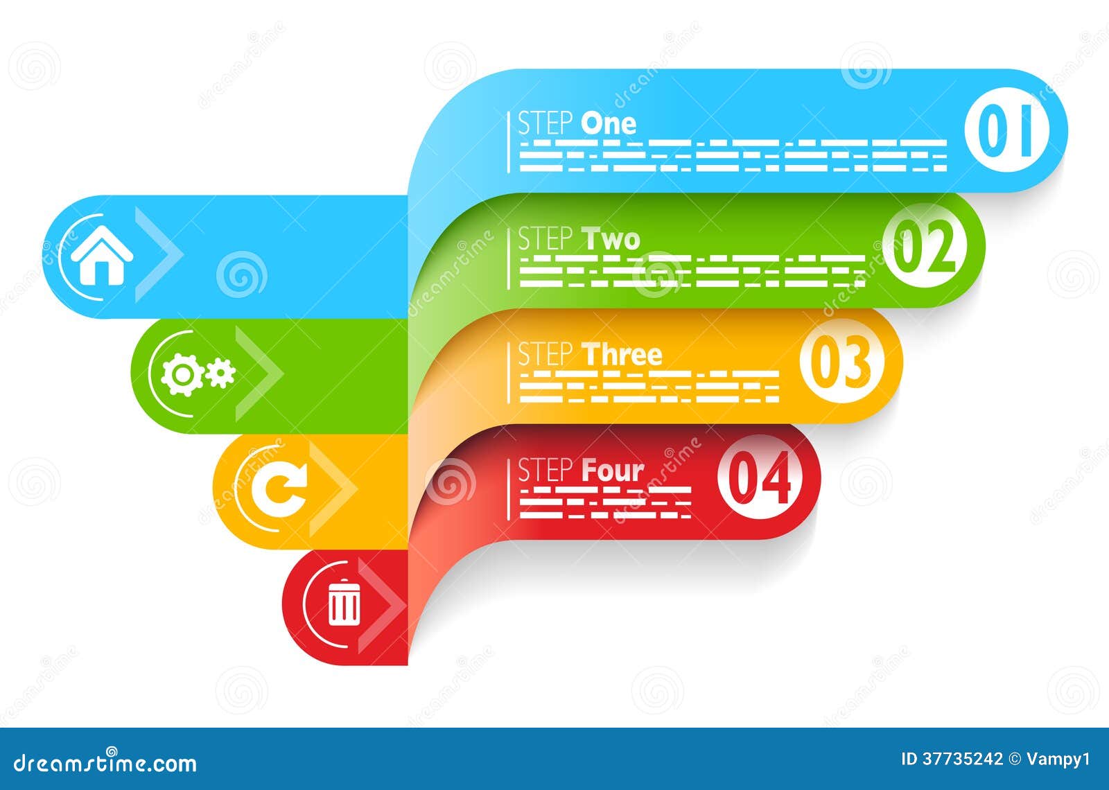 Infographic Examples Colored Bands Arrows Lines Paper Stock ...