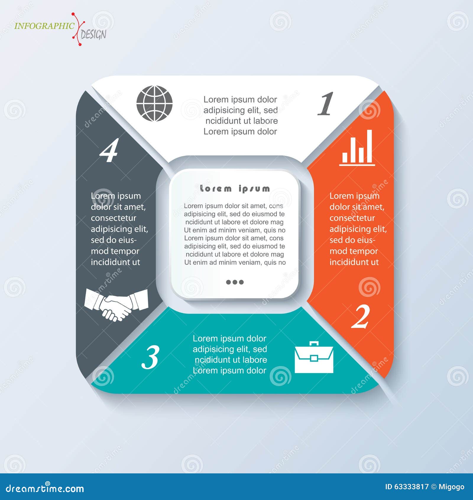 Infographic with Four Segments Stock Illustration Illustration of Infographic with Four Segments Stock Illustration Illustration of