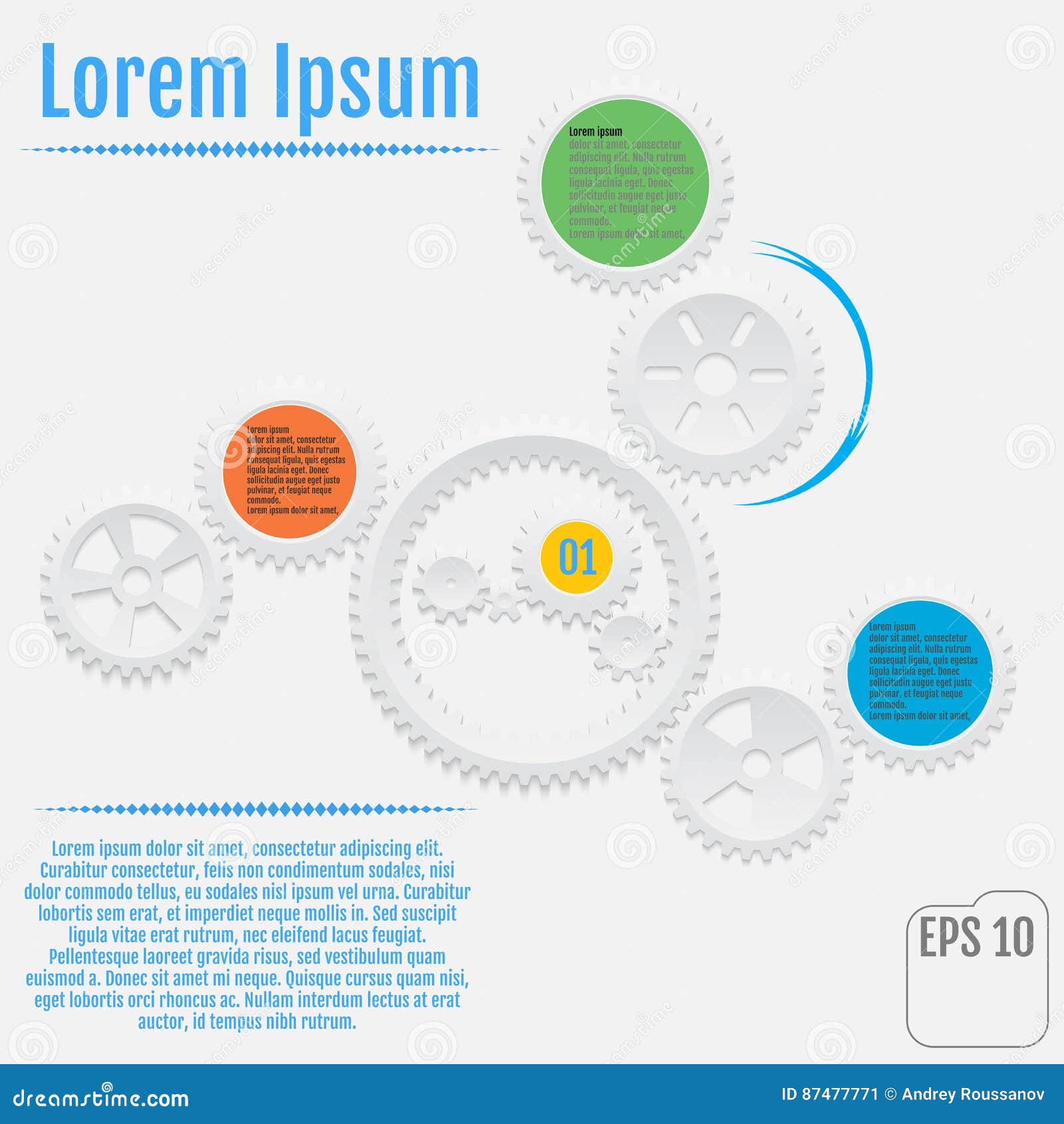 Infographic Gears for Your Business. Vector Illustration Stock Vector