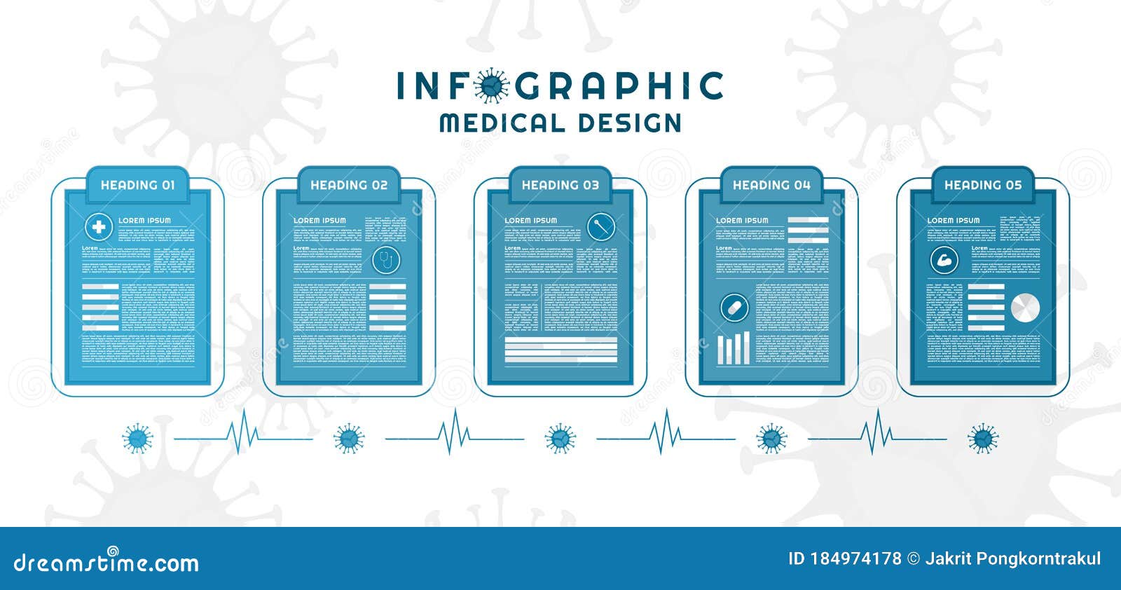 Infographic for Medical Information Board Design Coronavirus Concept